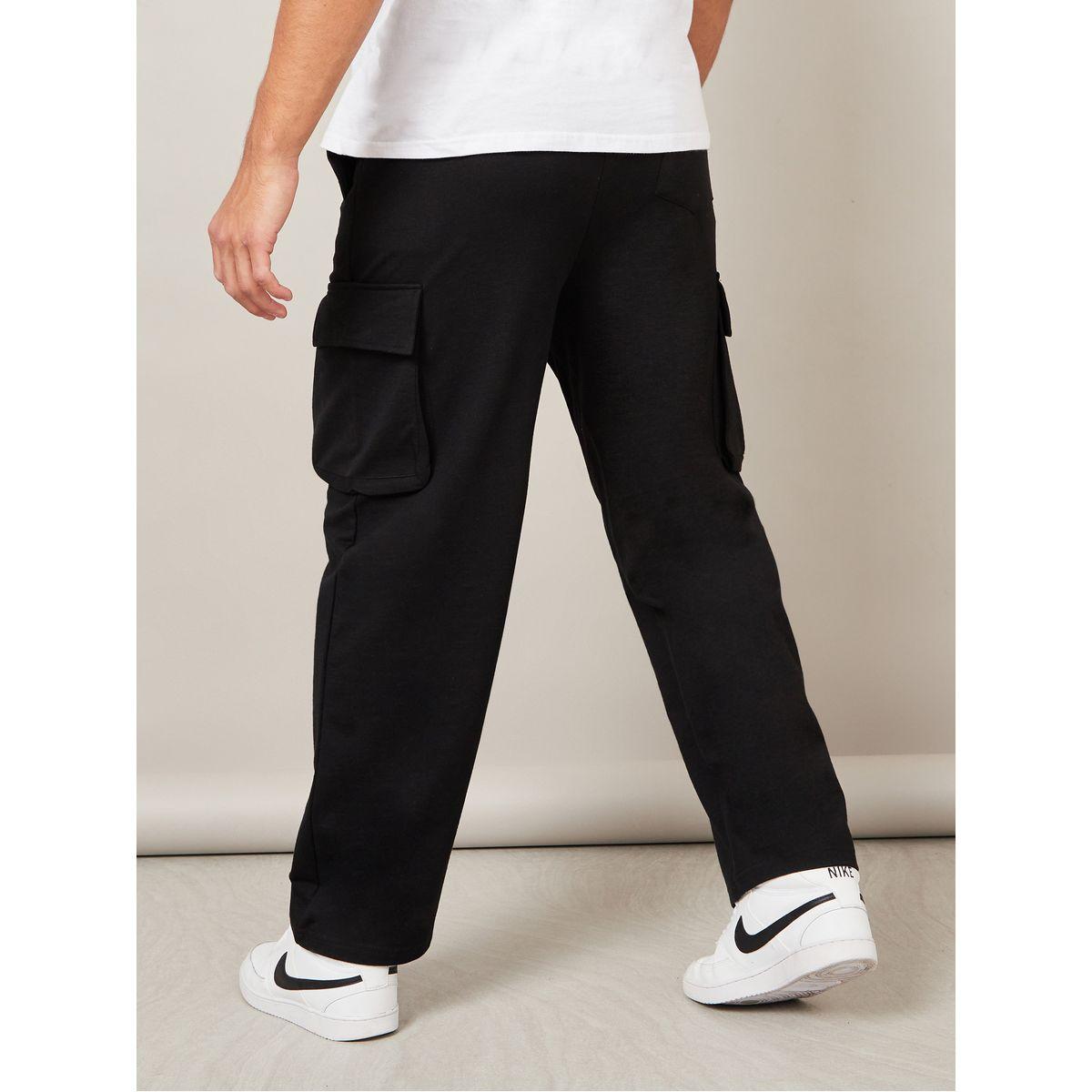Styli Oversized Straight Leg Joggers with Cargo Pockets-men-clothing-bottoms-joggers-image-3