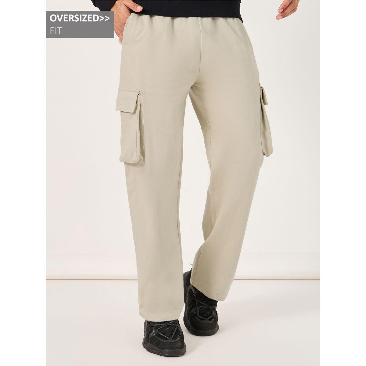 بنطال كارجو فضفاض بأرجل مستقيمة-men-clothing-bottoms-joggers-image-1