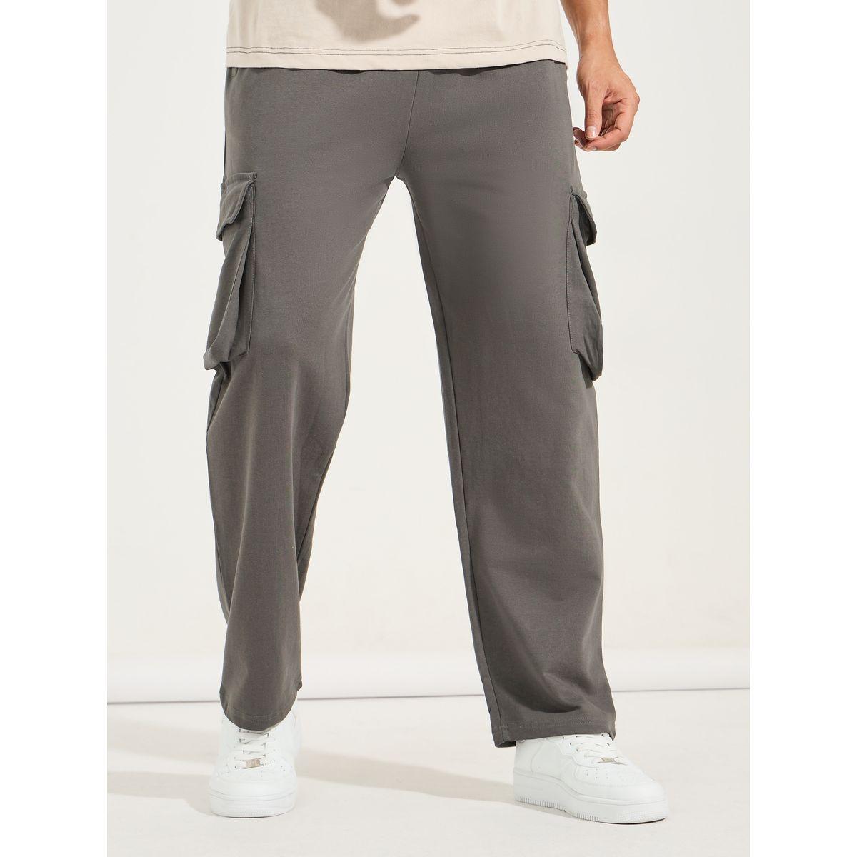 Styli Oversized Straight Leg Joggers with Cargo Pockets-men-clothing-bottoms-joggers-image-1