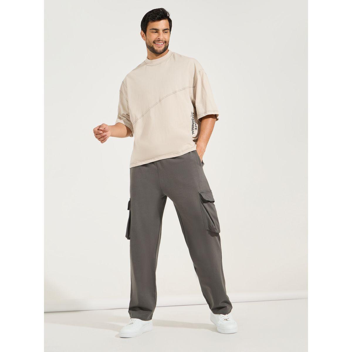 Styli Oversized Straight Leg Joggers with Cargo Pockets-men-clothing-bottoms-joggers-image-2