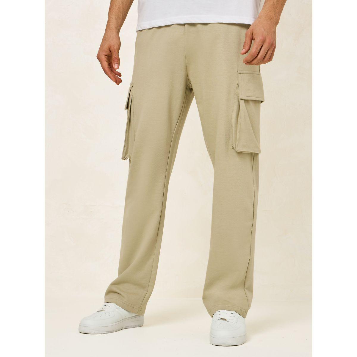 Styli Oversized Straight Leg Joggers with Cargo Pockets-men-clothing-bottoms-joggers-image-1