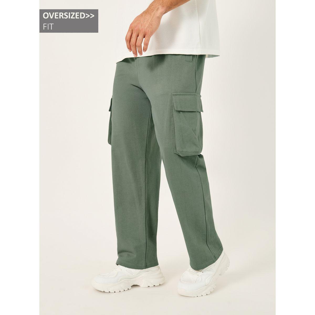 Styli Oversized Straight Leg Joggers with Cargo Pockets-men-clothing-bottoms-joggers-image-1