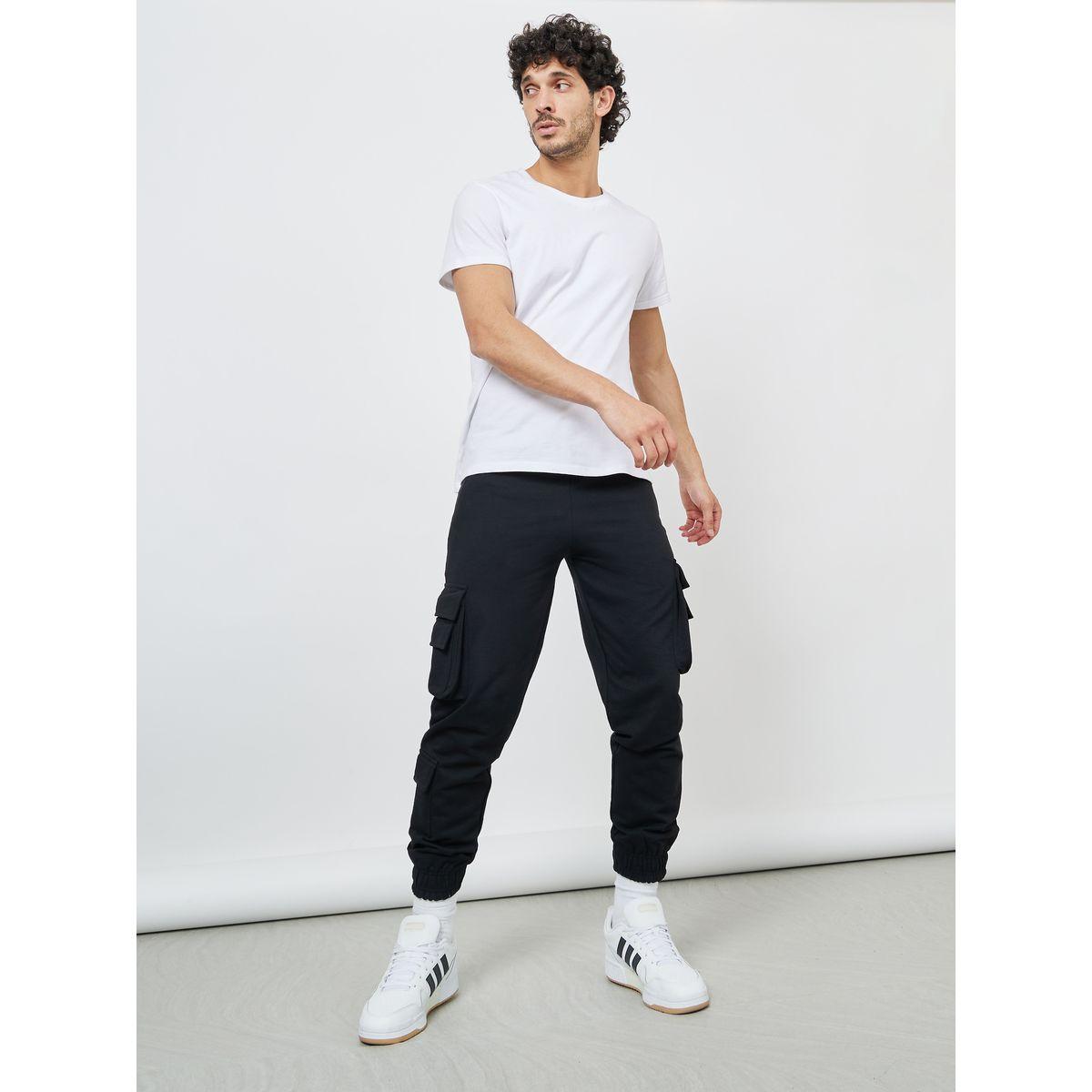Styli Solid Cargo Jogger with Zipper Pockets-men-clothing-bottoms-joggers-image-1