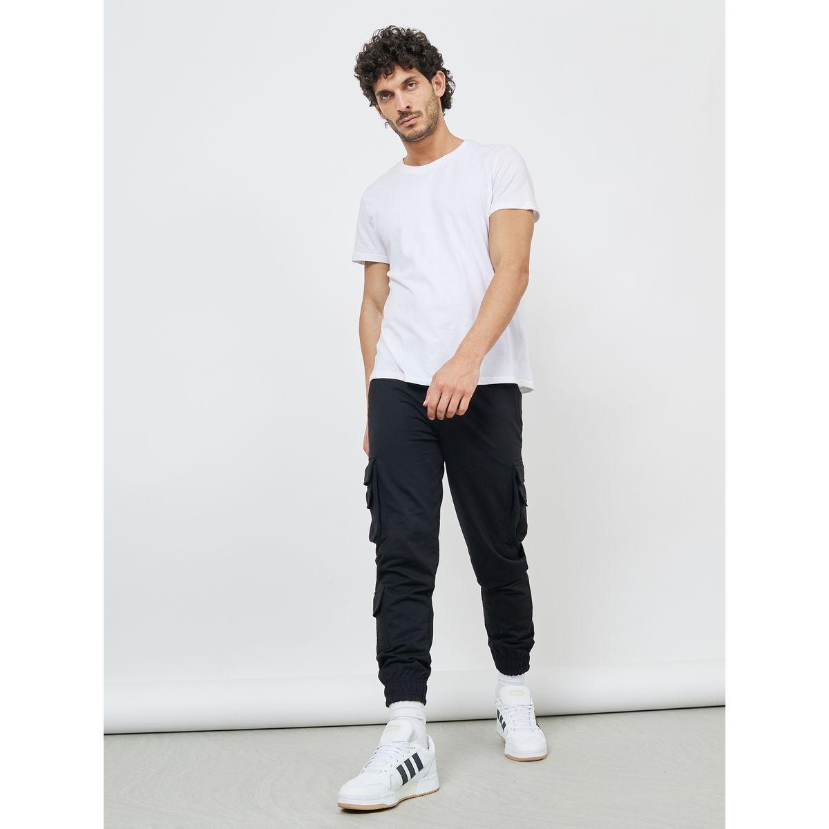 Styli Solid Cargo Jogger with Zipper Pockets-men-clothing-bottoms-joggers-image-3
