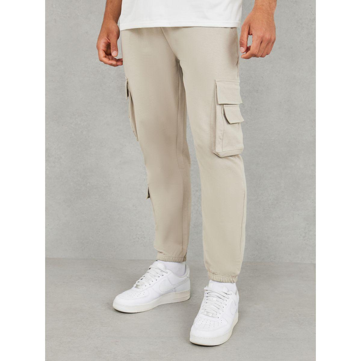 Styli Solid Cargo Jogger with Zipper Pockets-men-clothing-bottoms-joggers-image-1
