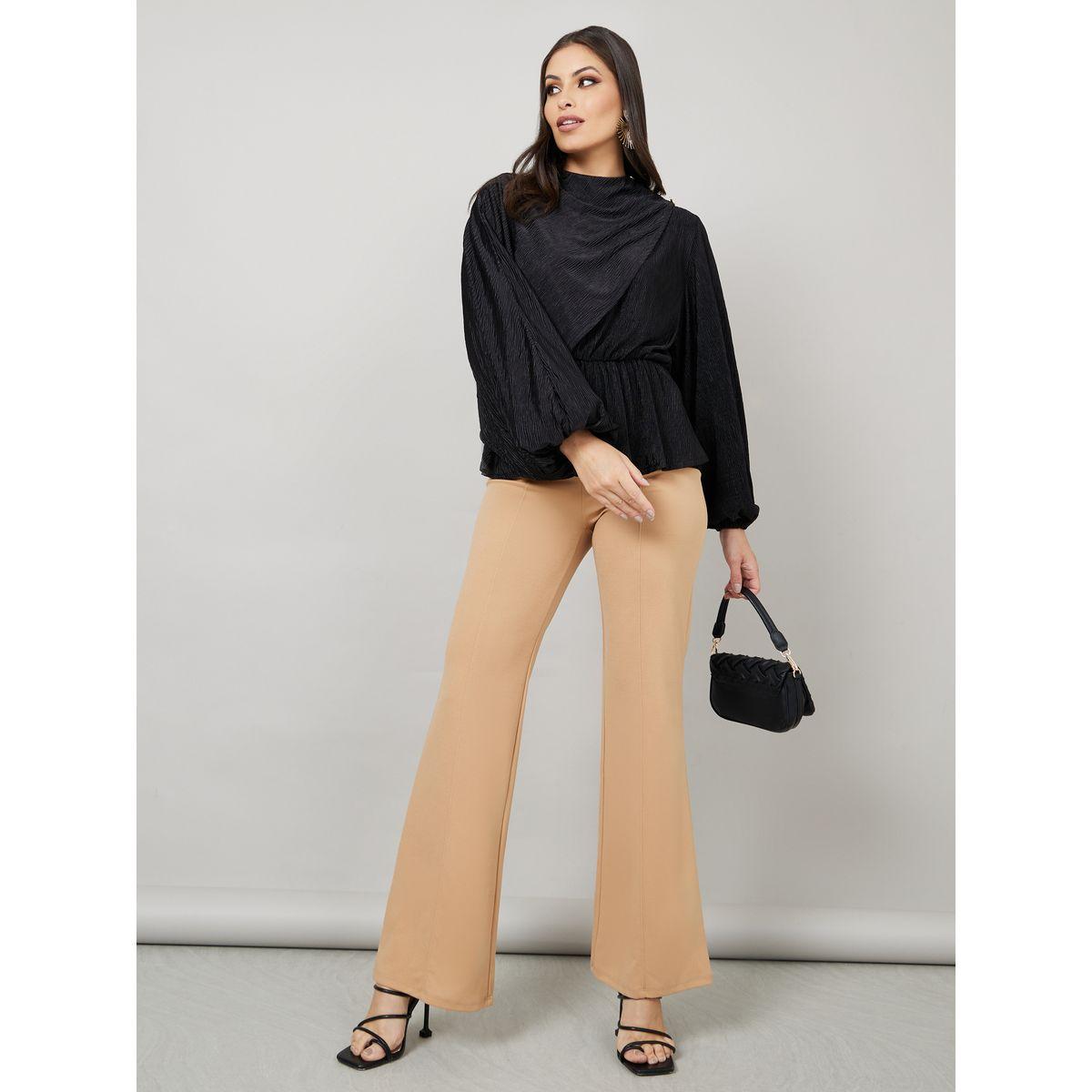 Styli Limited Asymmetric Cape Blouson Plisse Blouse-women-clothing-shirtsandblouses-blouses-image-2