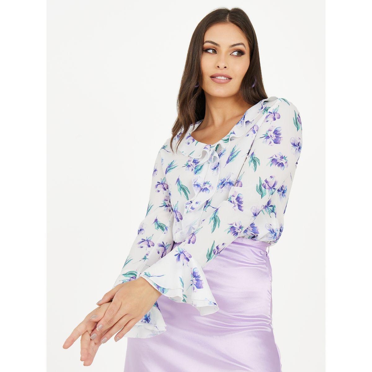 Styli Limited Floral Print Ruffle Detail Blouse-women-clothing-shirtsandblouses-blouses-image-1