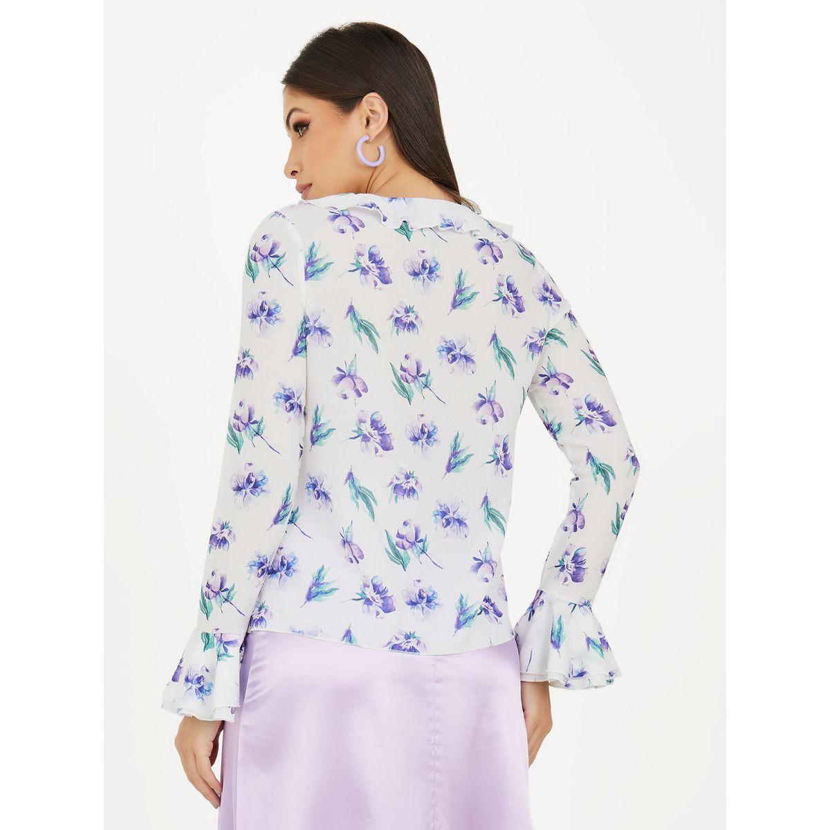 بلوزة مطبعة بزهور ومزينة بكشكش-women-clothing-shirtsandblouses-blouses-image-5
