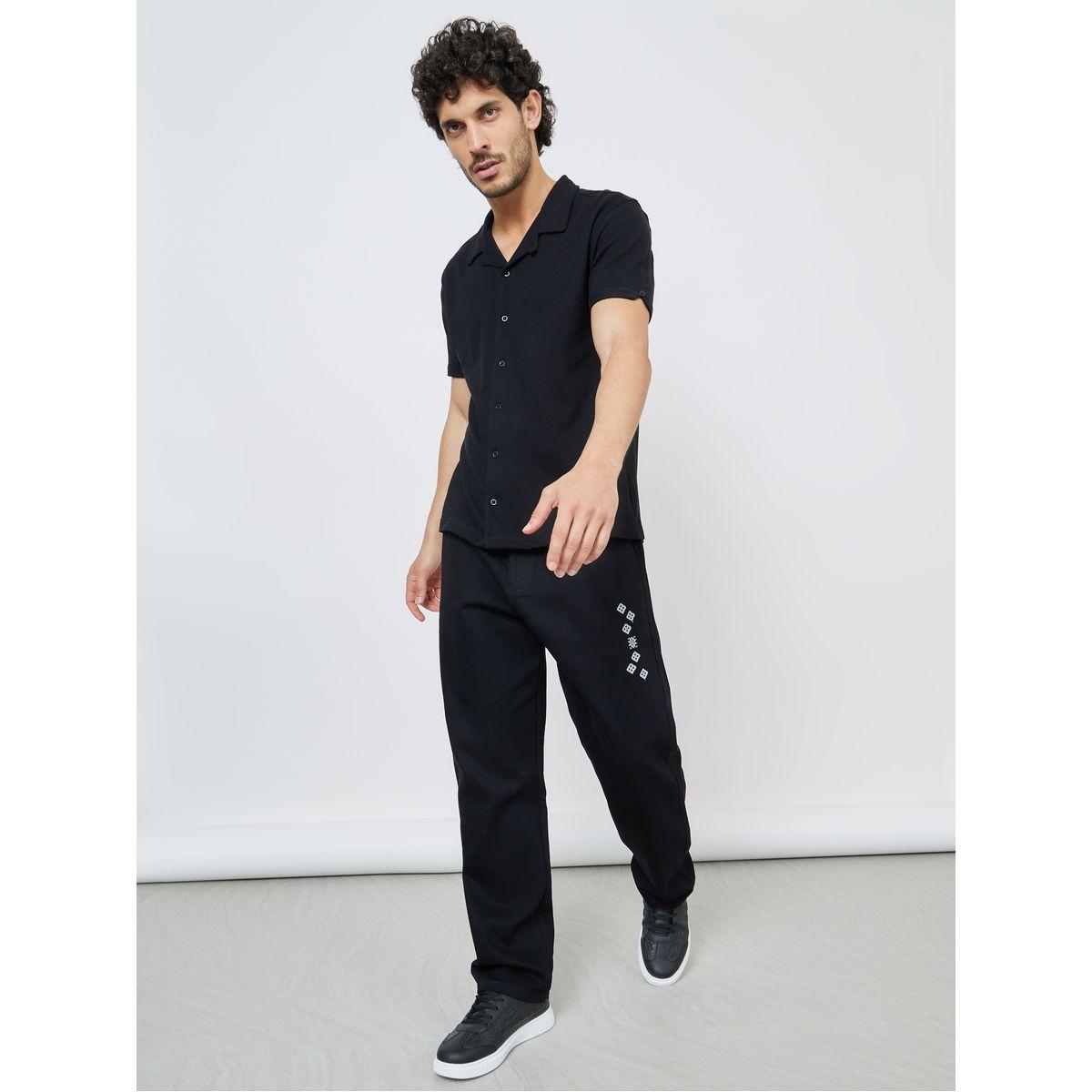 بنطال محبوك بقصة واسعة-men-clothing-bottoms-trousersandchinos-trousers-image-2