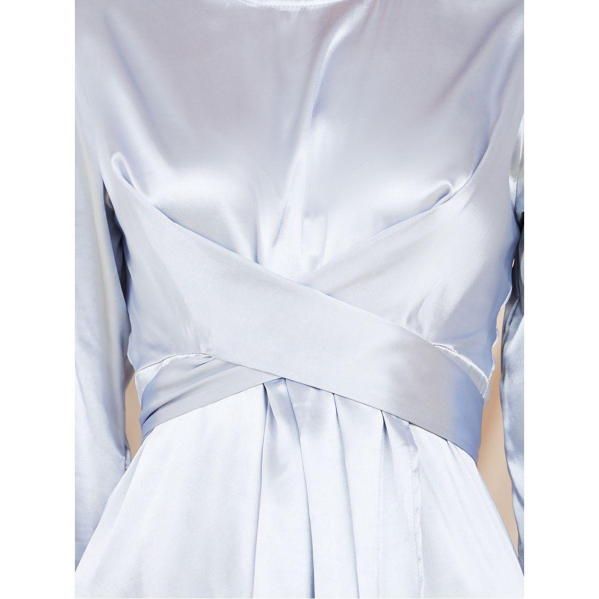 Styli Wrap Front Satin A-Line Midi Dress-women-clothing-dresses-image-3