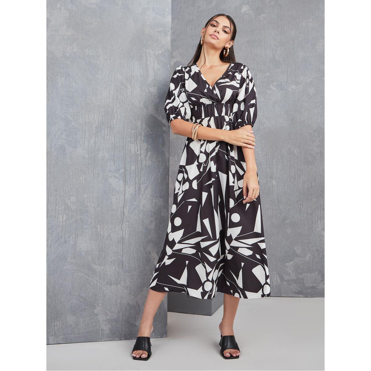 فستان ميدي بطبعة مجردة-women-clothing-dresses-image-2