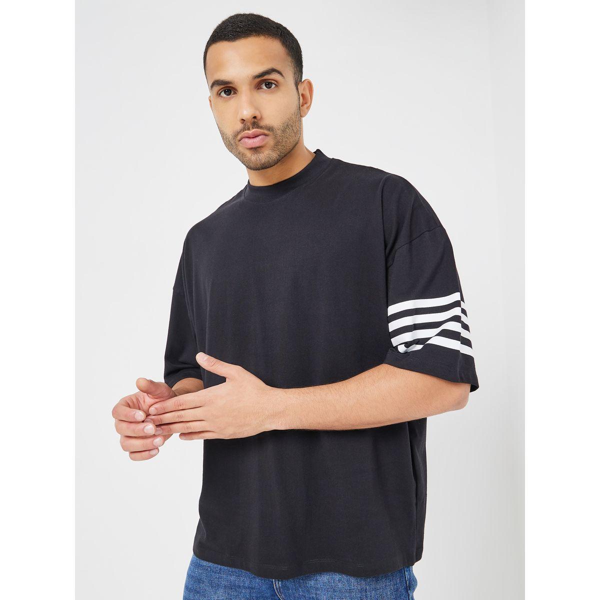 Styli Striped Sleeve Boxy Fit Compact Jersey T-Shirt-men-clothing-tshirtsandpolos-tshirts-image-1