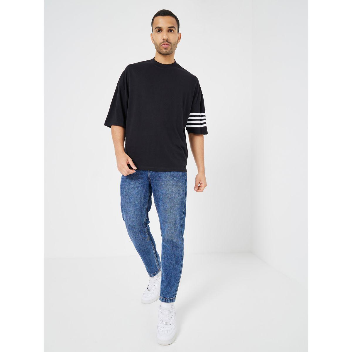 تيشيرت بقصة بوكسي واكمام بخطوط-men-clothing-tshirtsandpolos-tshirts-image-2