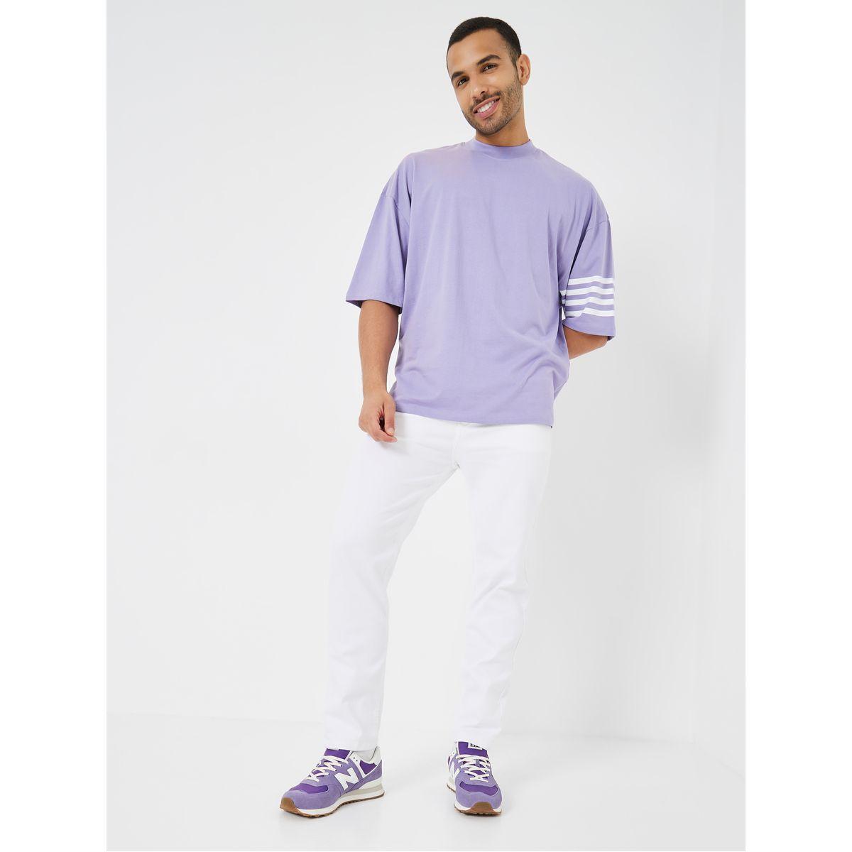 تيشيرت بقصة بوكسي واكمام بخطوط-men-clothing-tshirtsandpolos-tshirts-image-2