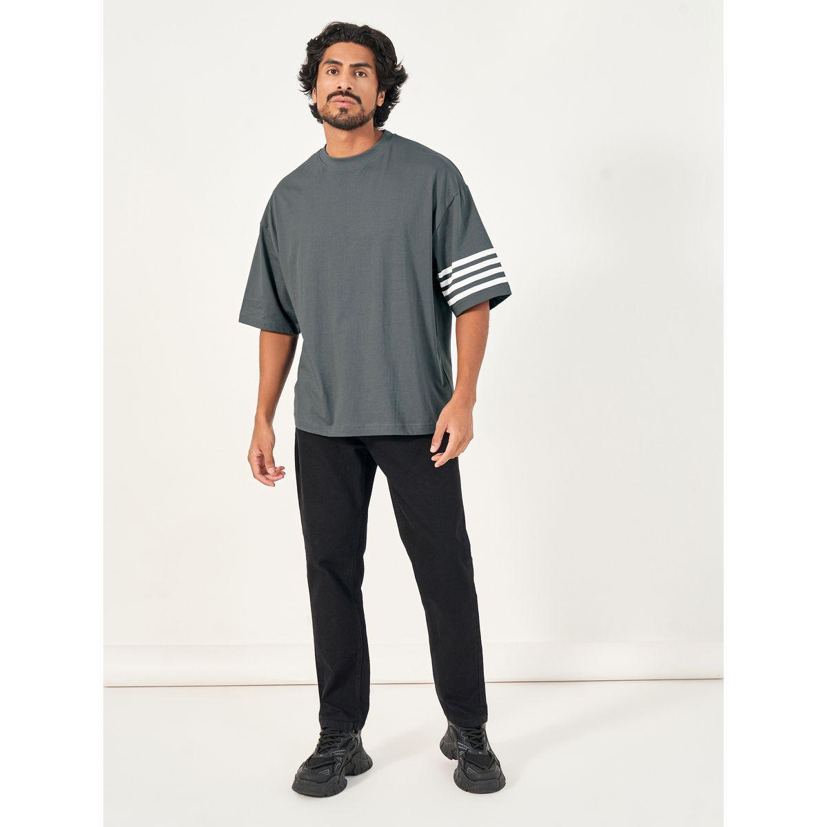 Styli Striped Sleeve Boxy Fit Compact Jersey T-Shirt-men-clothing-tshirtsandpolos-tshirts-image-2