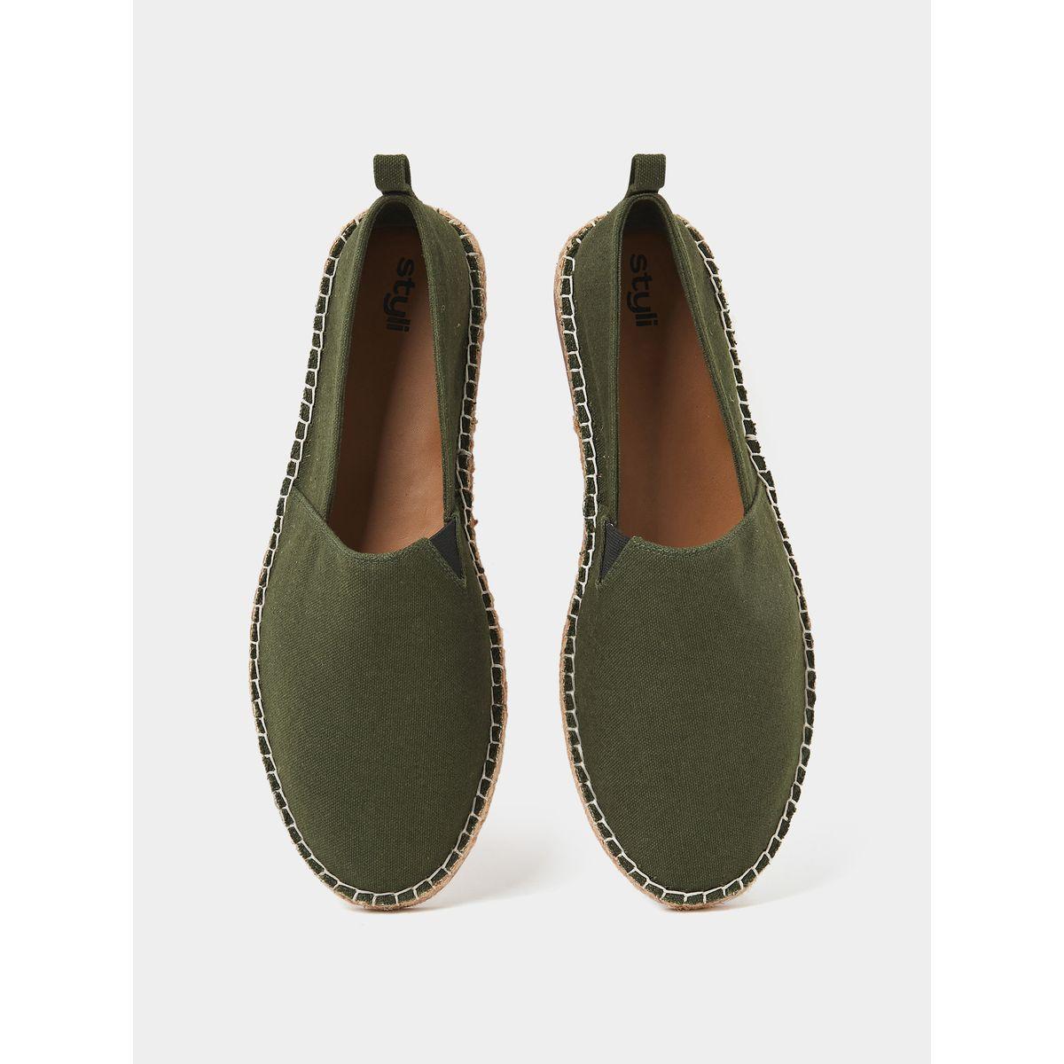 Styli Canvas Espadrille with Contrast Jute Sole-men-shoes-loafersandmoccasins-image-5