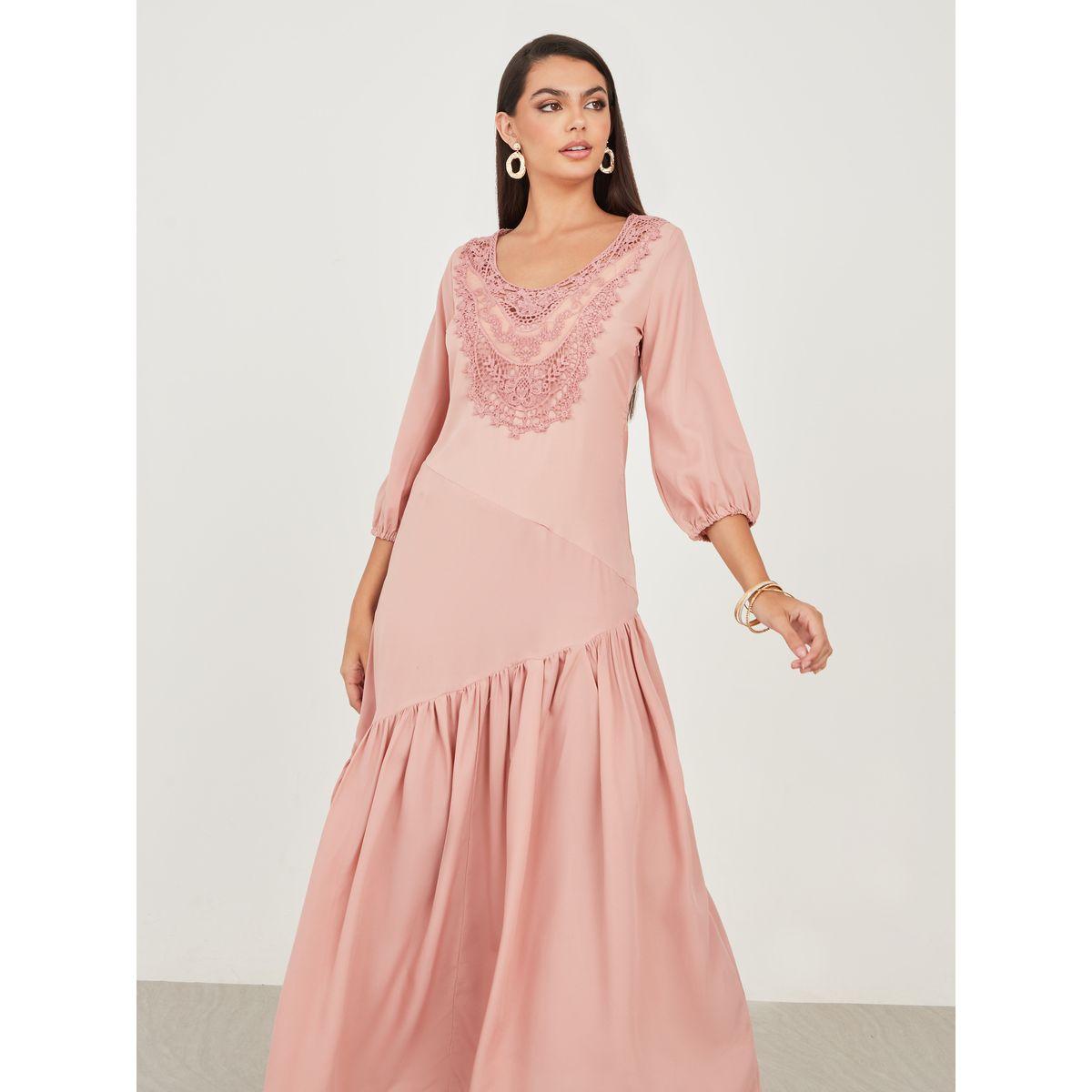 Styli Embroidered Lace Insert Drop Waist Maxi Dress-women-clothing-dresses-image-2
