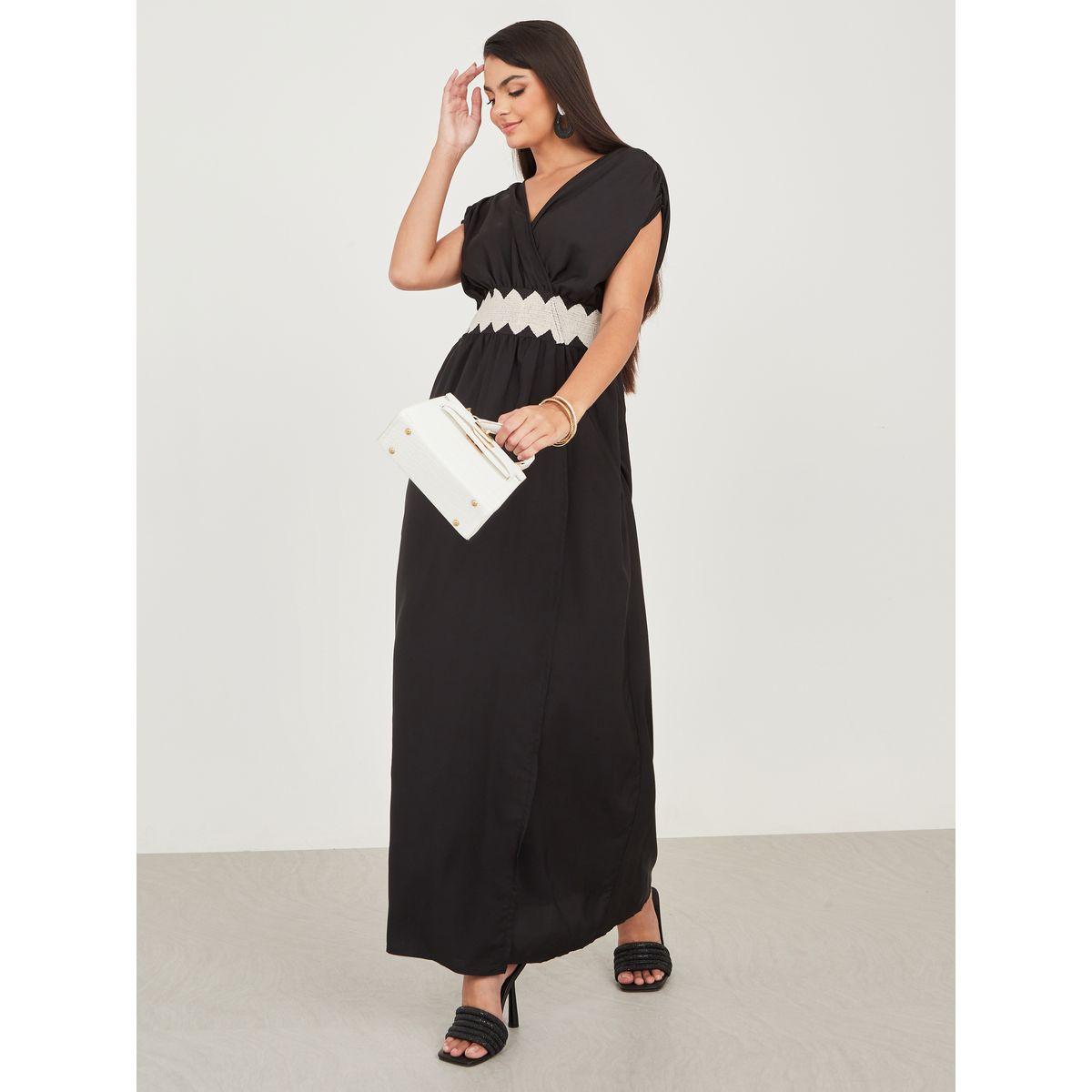 فستان طويل بخصر مزين بتطريز-women-clothing-dresses-image-1