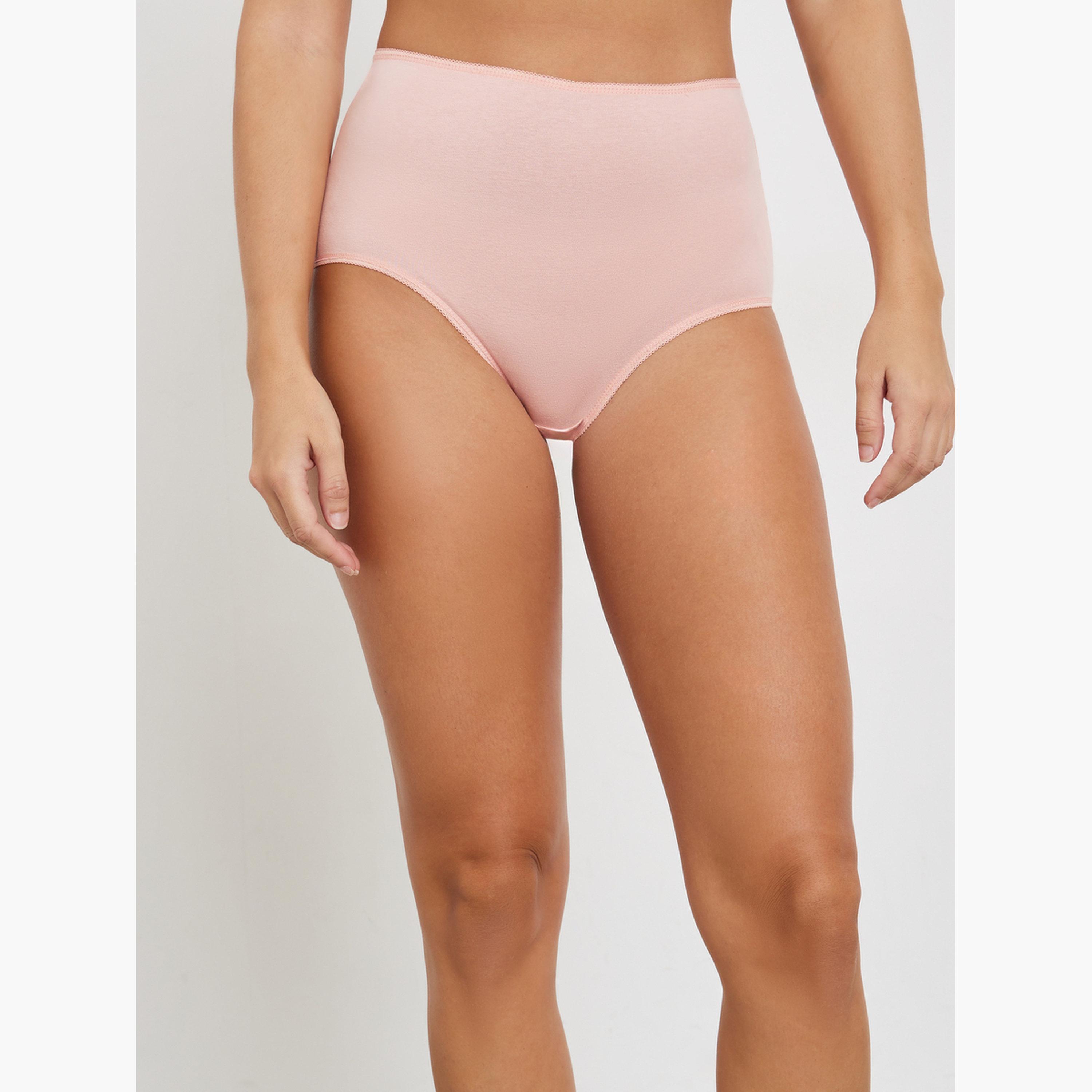 Styli Pack of 5 - Cotton Solid Full Briefs-women-clothing-lingerie-panties-image-4