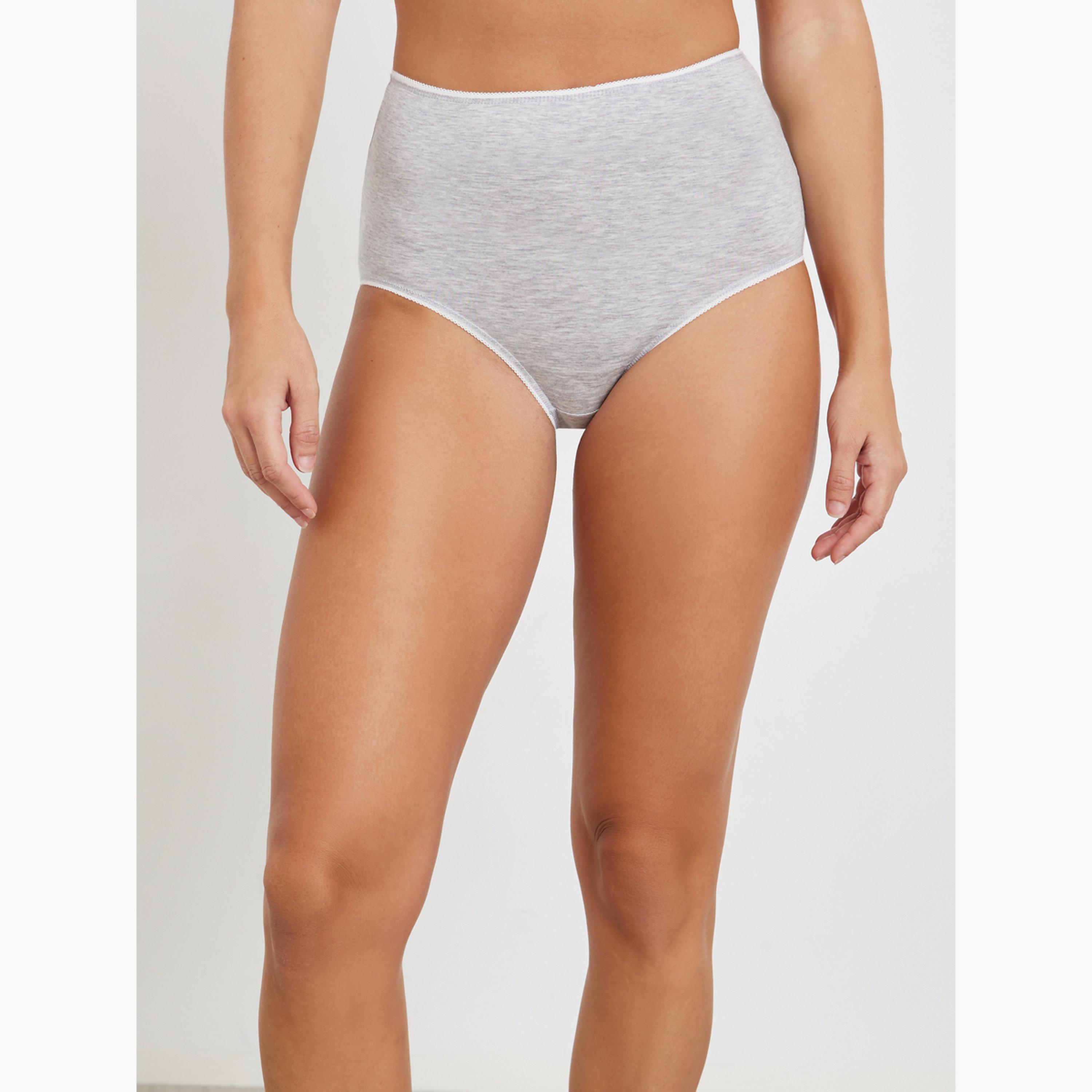 Styli Pack of 5 - Cotton Solid Full Briefs-women-clothing-lingerie-panties-image-5