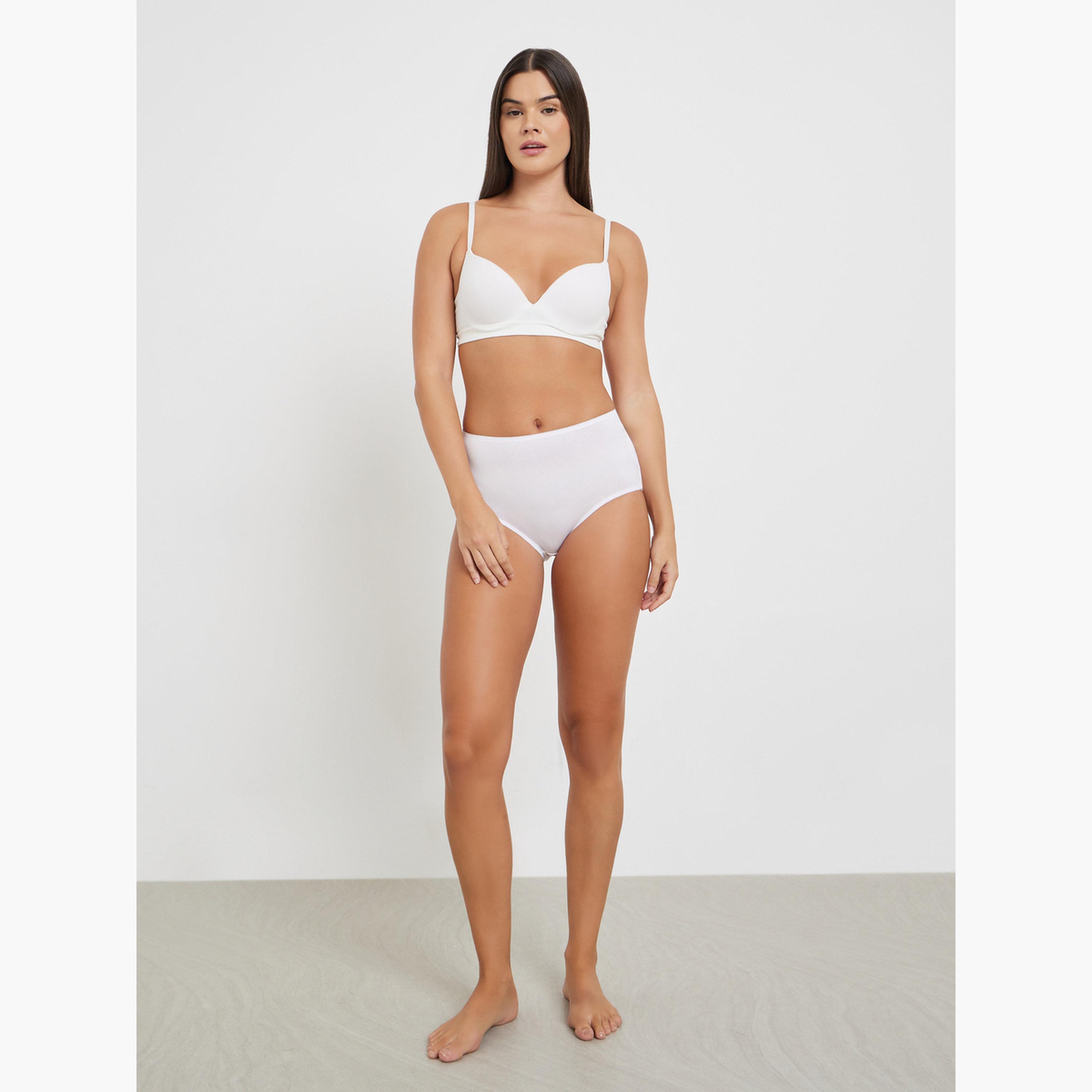 Styli Women  Pack of 5 - Cotton Solid Full Briefs-women-clothing-lingerie-panties-image-3