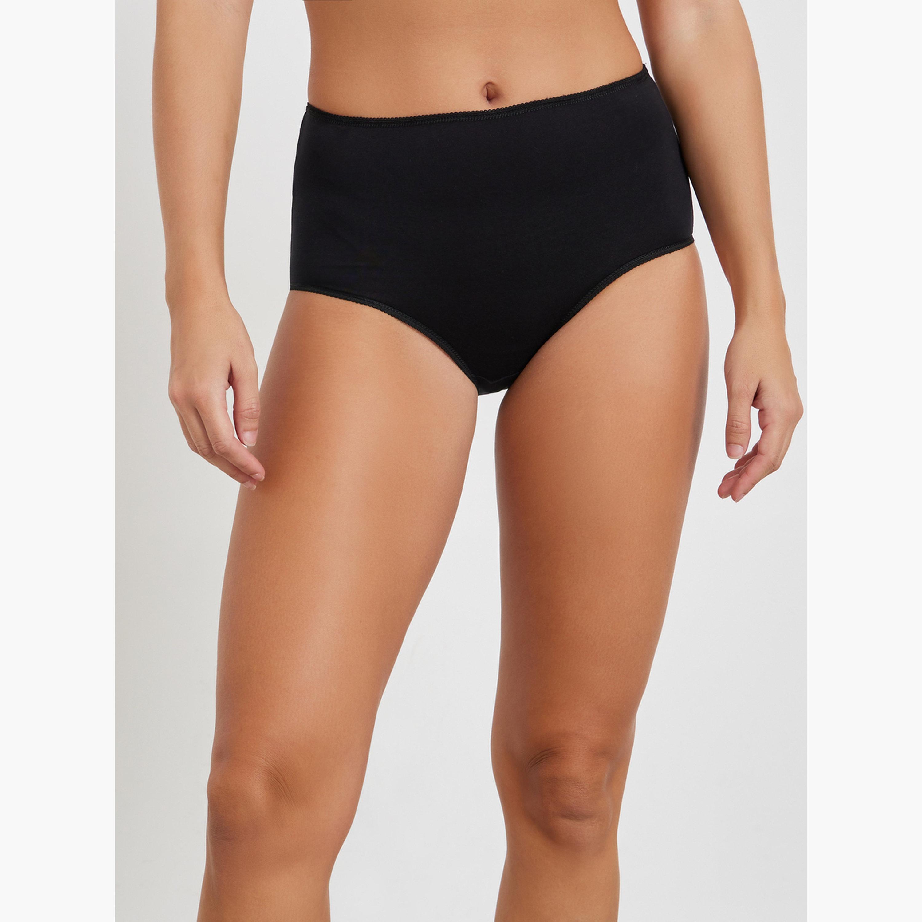 Styli Women  Pack of 5 - Cotton Solid Full Briefs-women-clothing-lingerie-panties-image-5