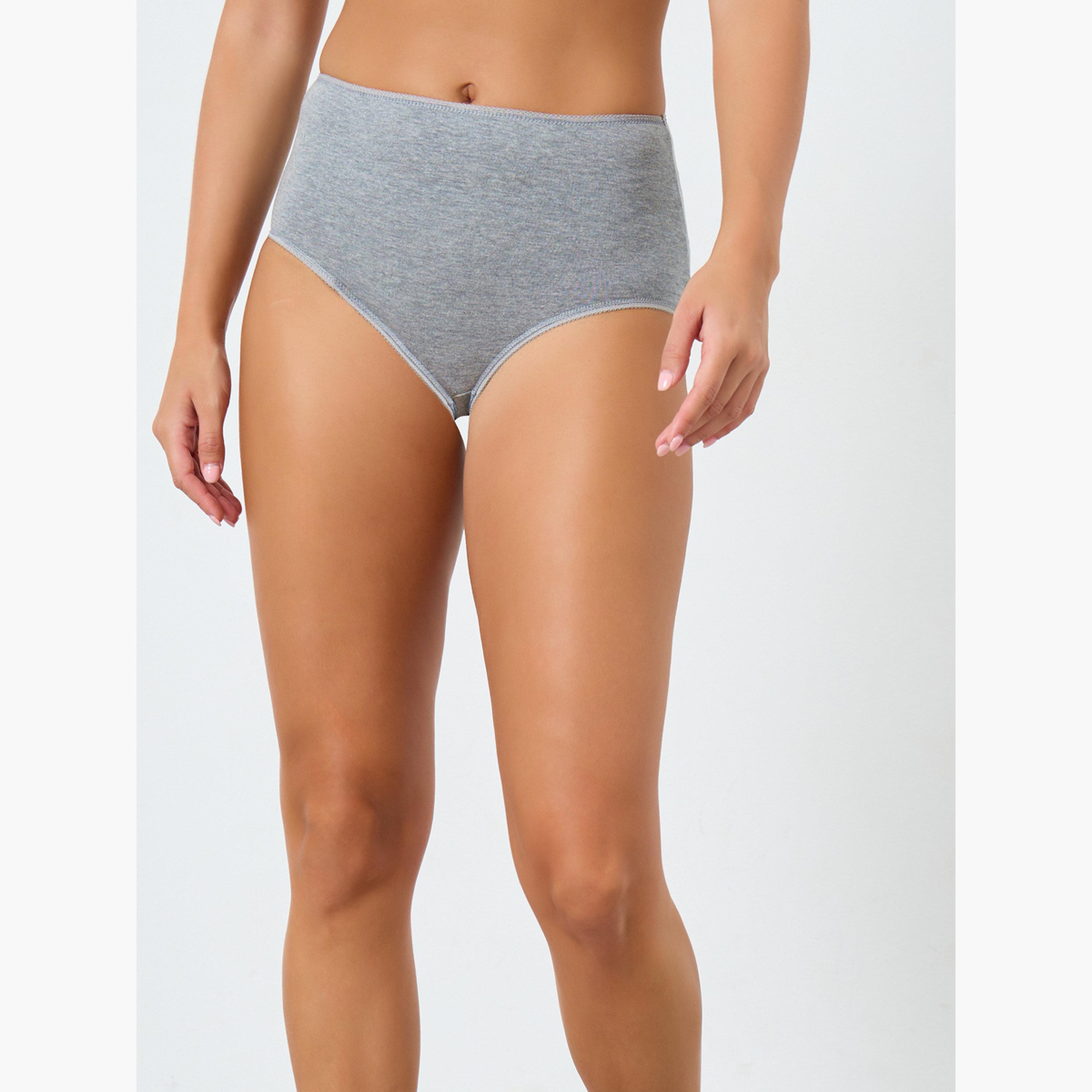 Styli Pack of 5 - Cotton Solid Full Briefs-women-clothing-lingerie-panties-image-5