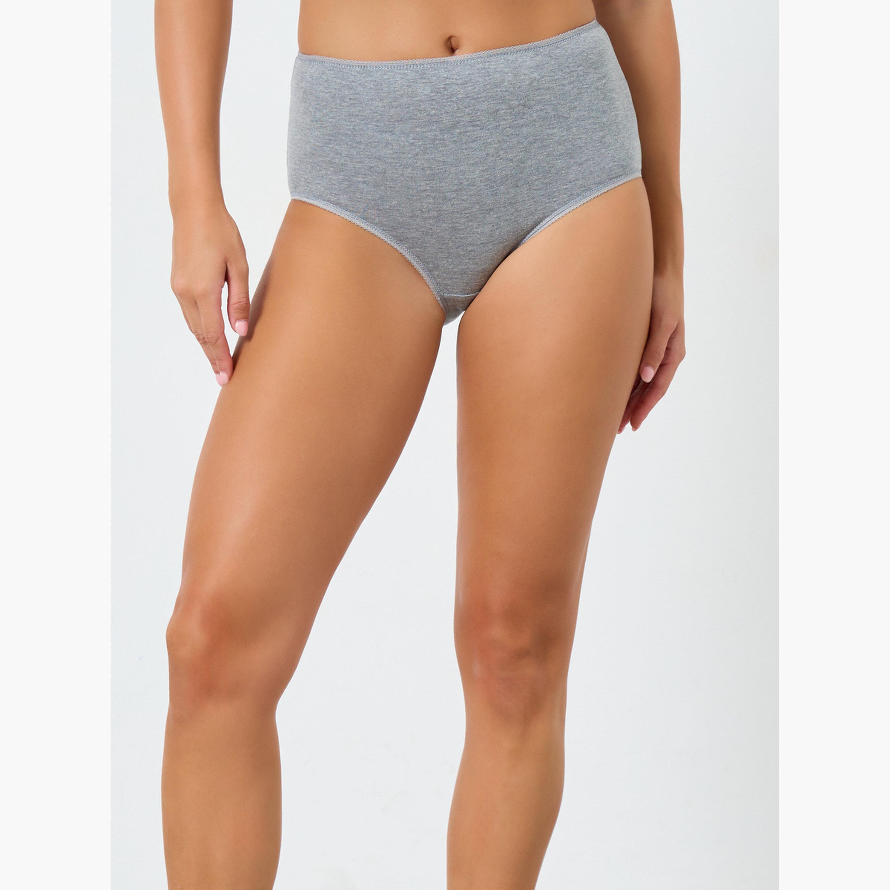 Styli Pack of 5 - Cotton Solid Full Briefs-women-clothing-lingerie-panties-image-6