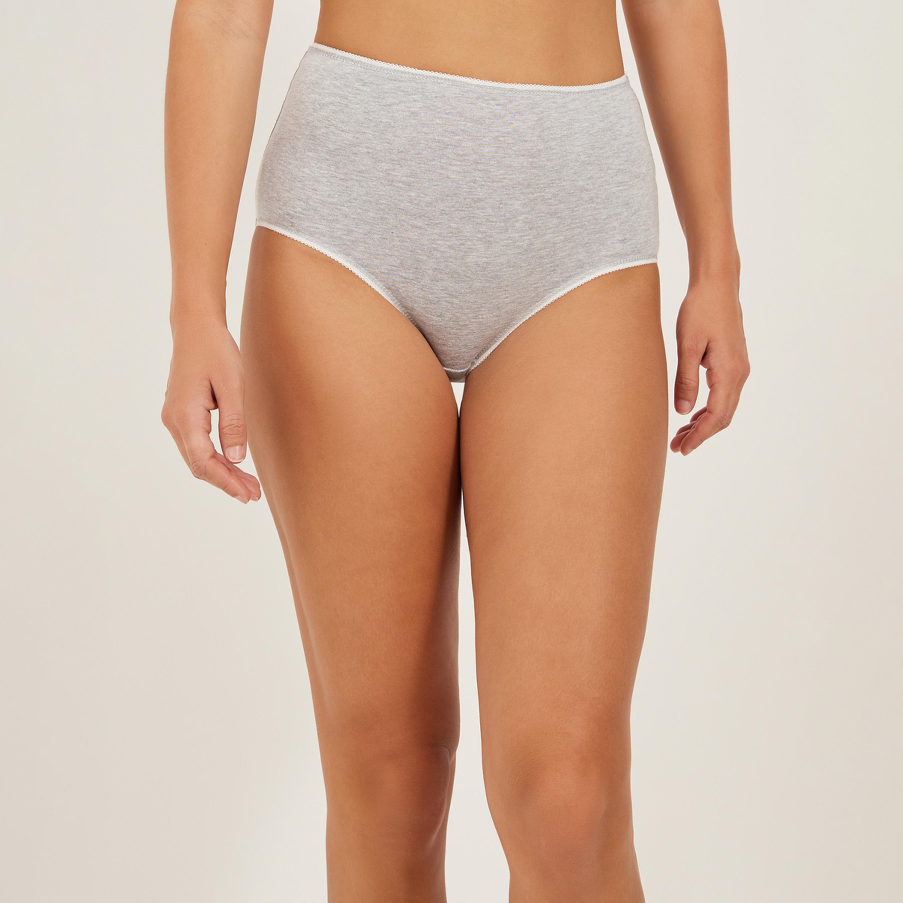 Styli Pack of 5 - Solid Cotton Full Briefs-women-clothing-lingerie-panties-image-3