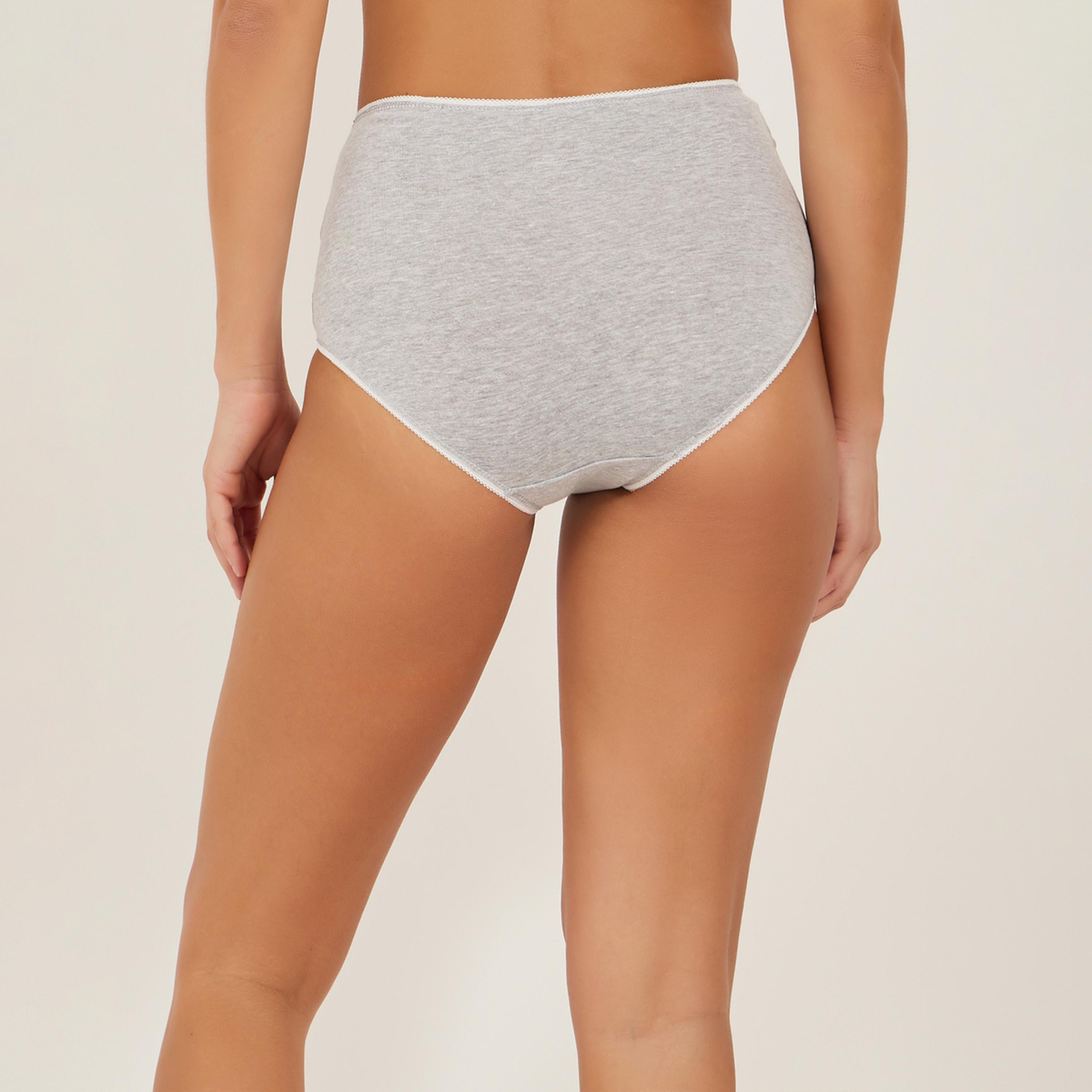 Styli Pack of 5 - Solid Cotton Full Briefs-women-clothing-lingerie-panties-image-5