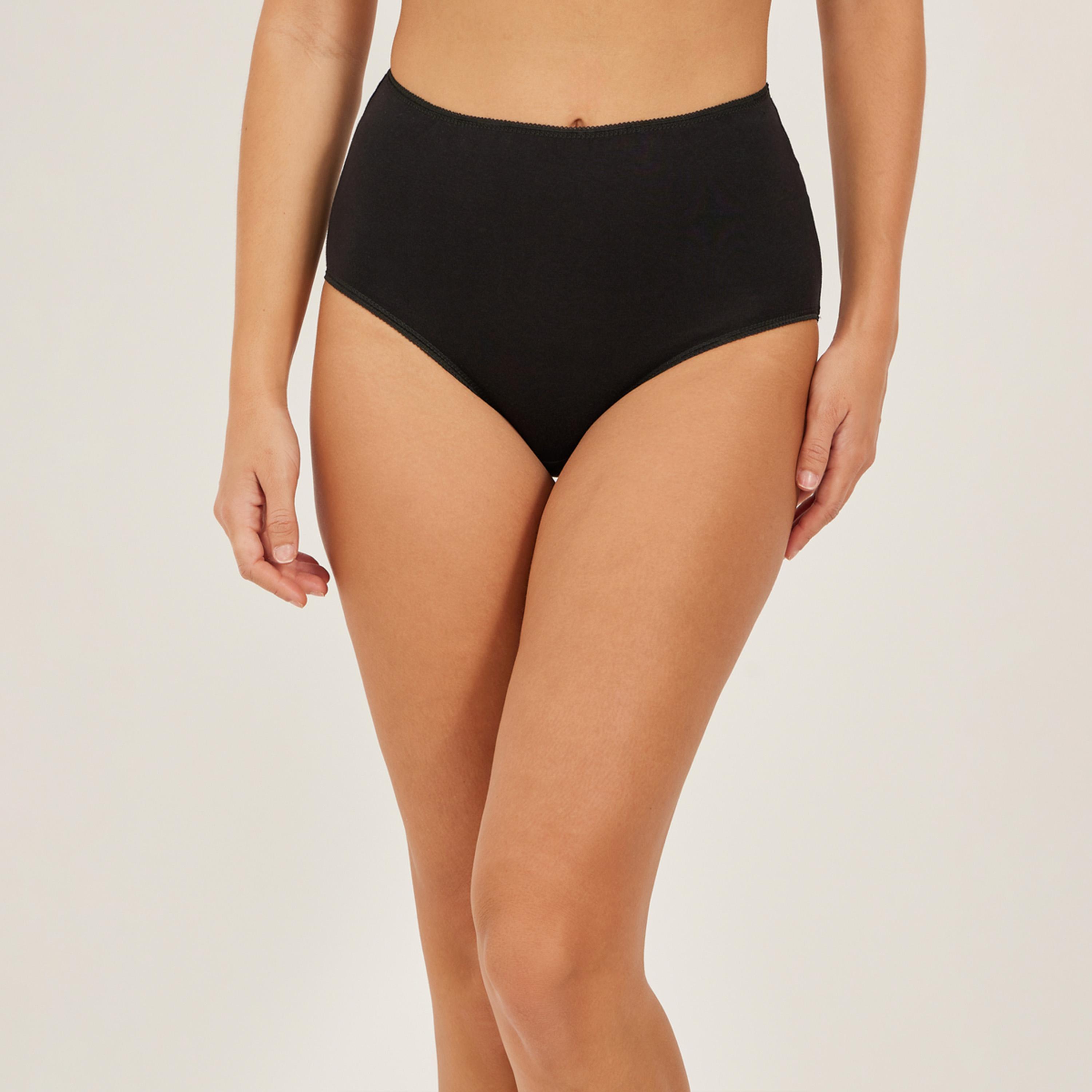 Styli Pack of 5 - Solid Cotton Full Briefs-women-clothing-lingerie-panties-image-6