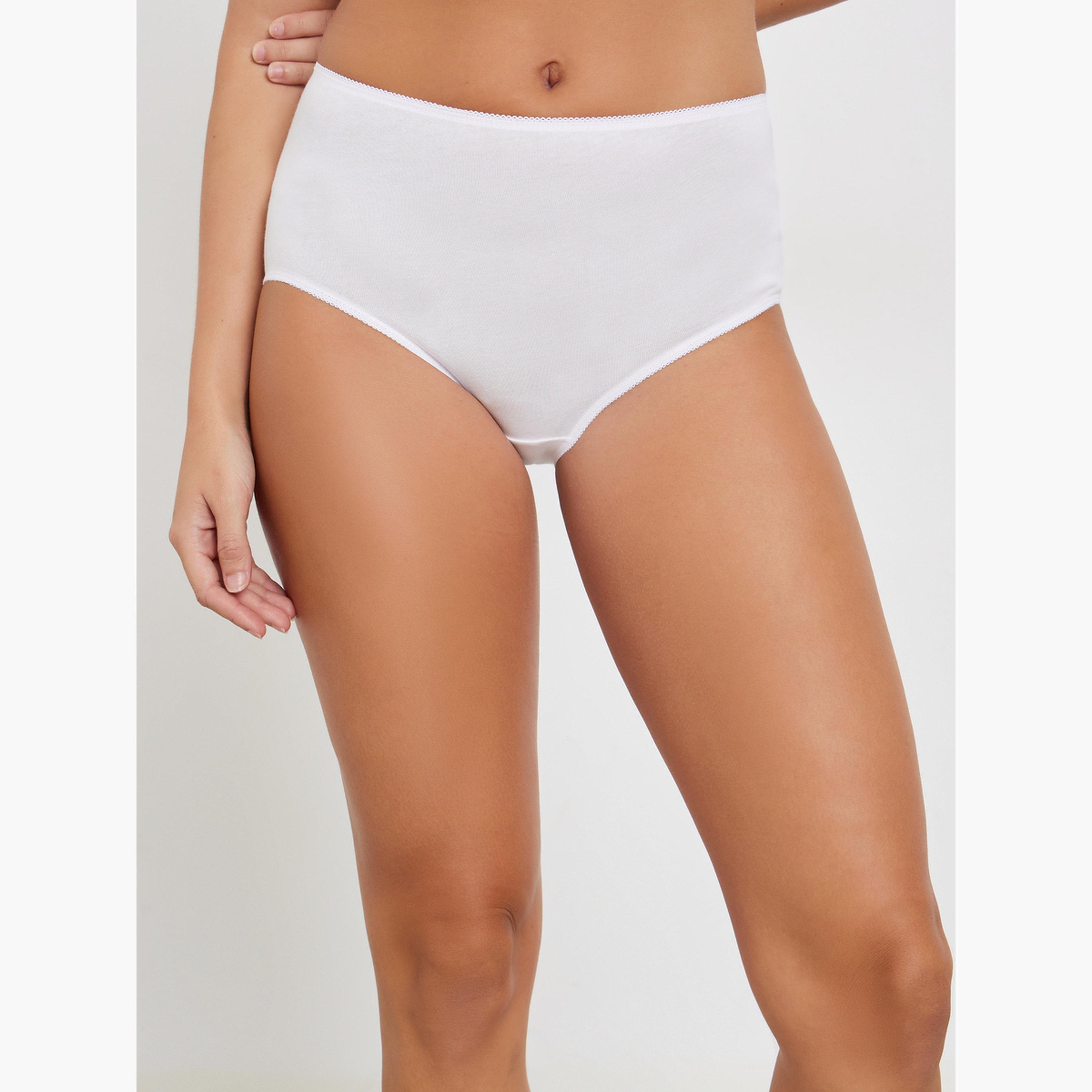 Styli Pack of 5 - Cotton Solid Full Briefs-women-clothing-lingerie-panties-image-3