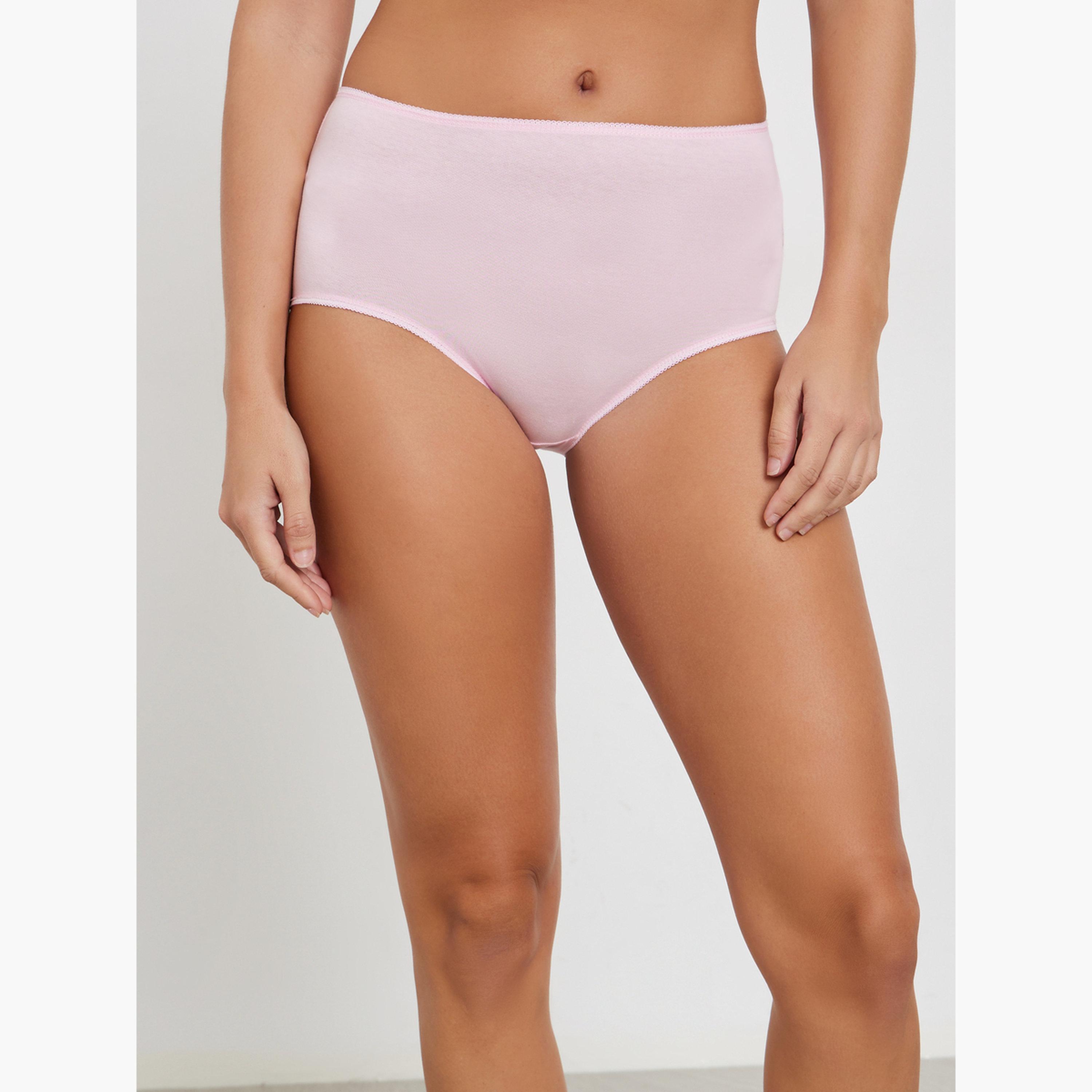 Styli Pack of 5 - Cotton Solid Full Briefs-women-clothing-lingerie-panties-image-5