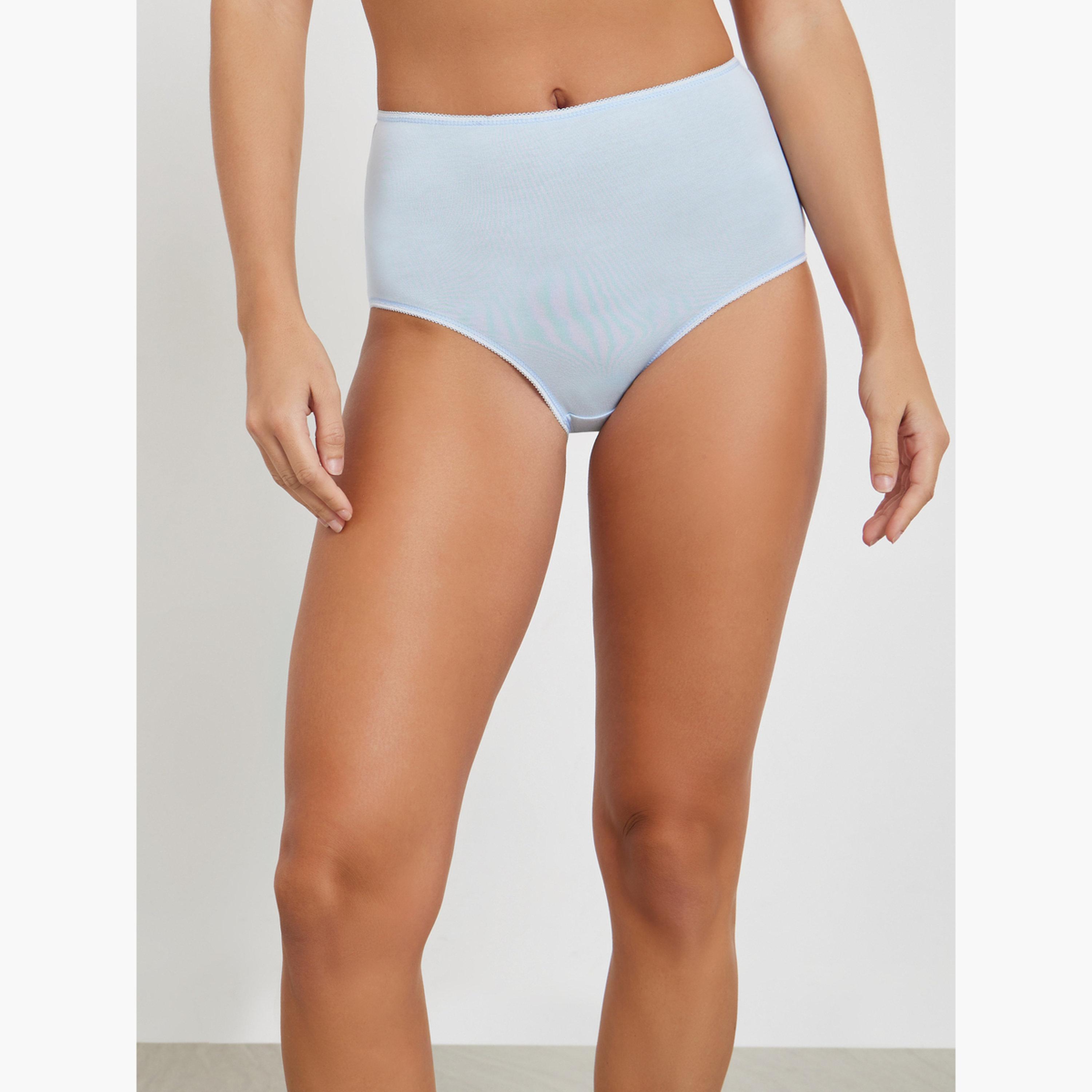 Styli Pack of 5 - Cotton Solid Full Briefs-women-clothing-lingerie-panties-image-6