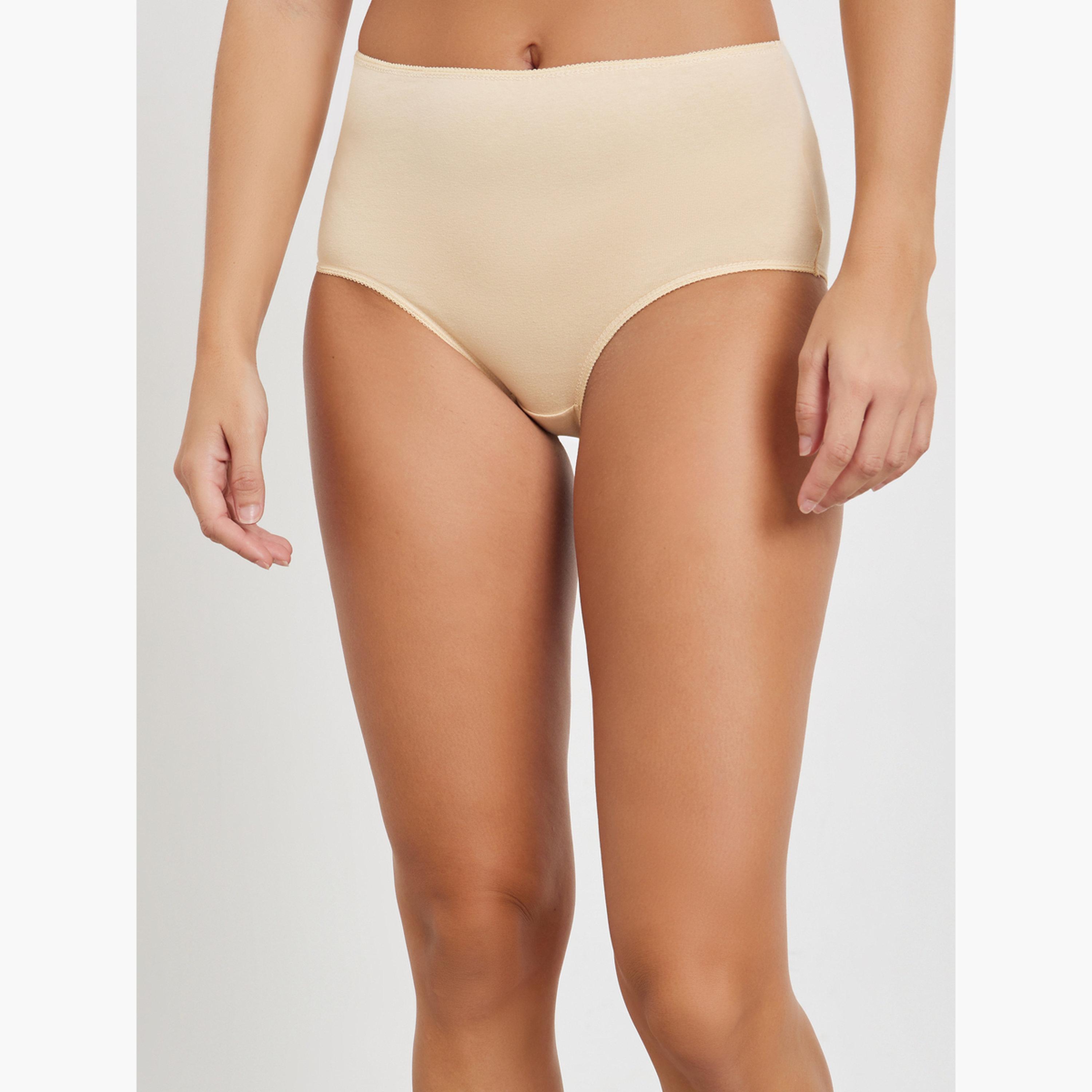 Styli Pack of 5 - Cotton Solid Full Briefs-women-clothing-lingerie-panties-image-6