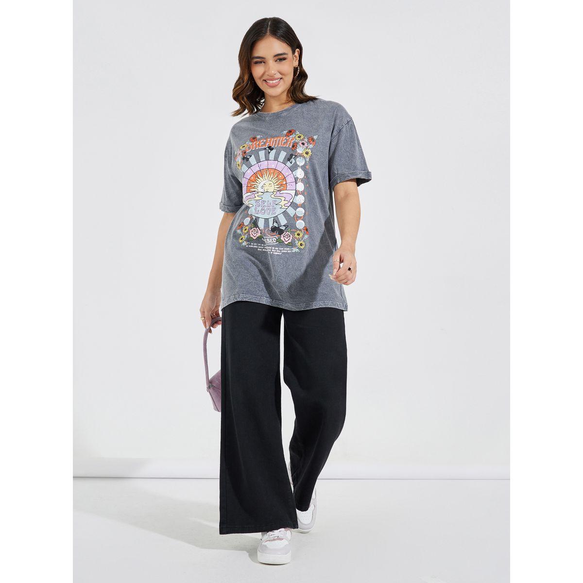 تيشيرت فضفاض مطبع بطبعة جرافيك-women-clothing-tshirts-image-2