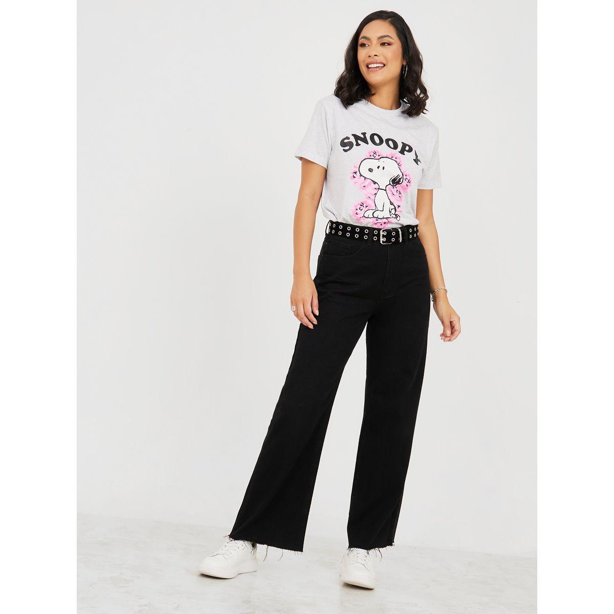 Styli Regular Fit Floral Snoopy Graphic T-Shirt-women-clothing-tshirts-image-2