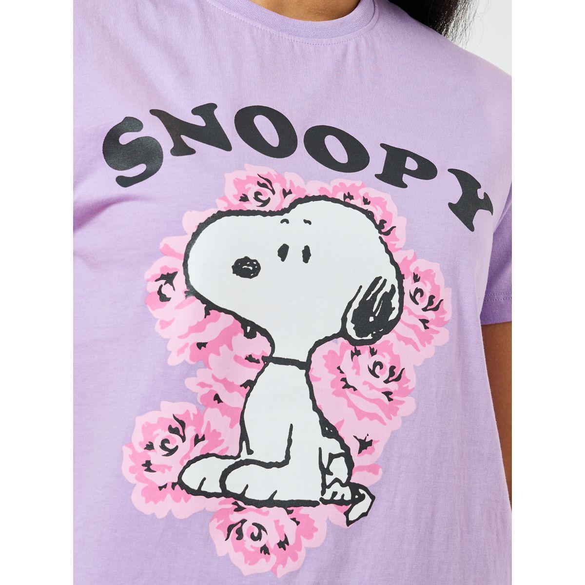 Styli Regular Fit Floral Snoopy Graphic T-Shirt-women-clothing-tshirts-image-4