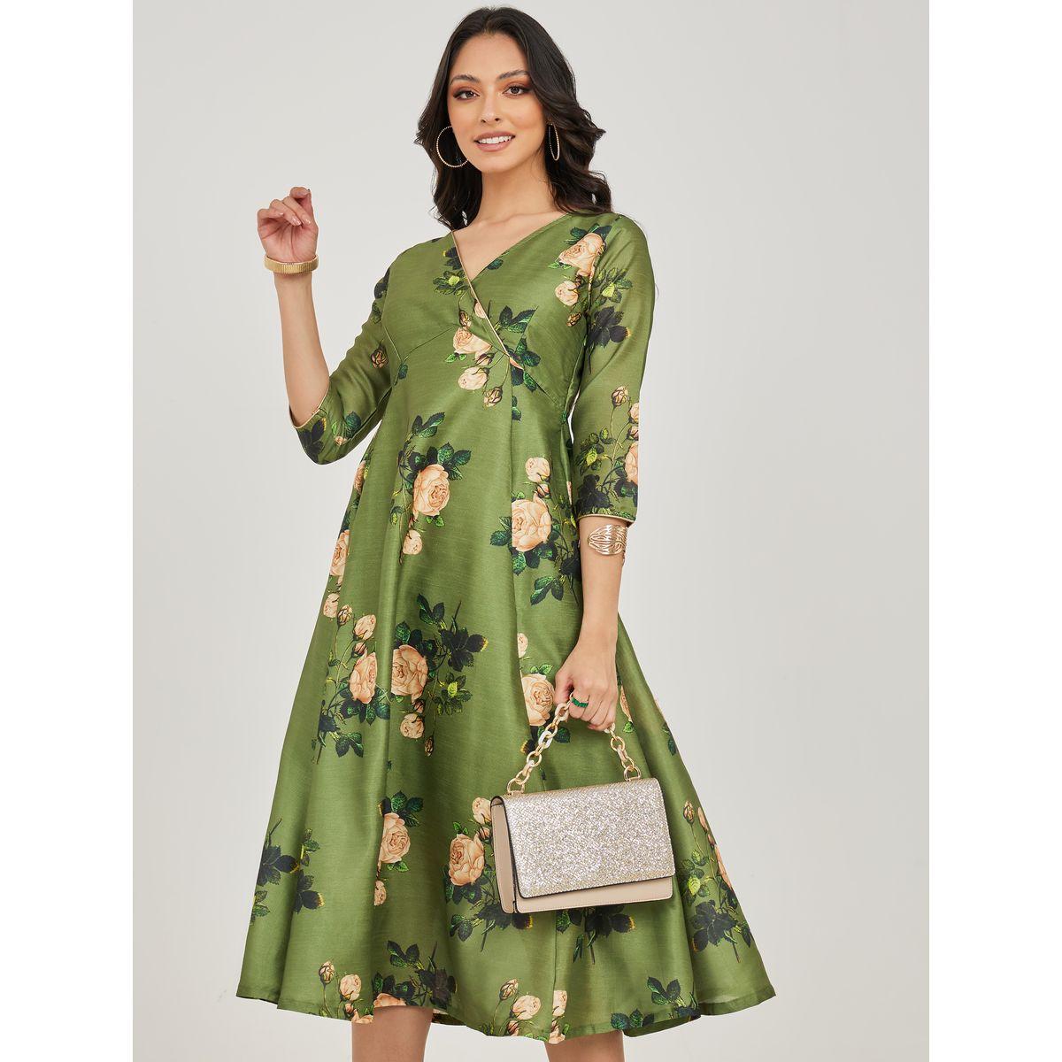 فستان ميدي مطبع بزهور-women-clothing-dresses-image-1