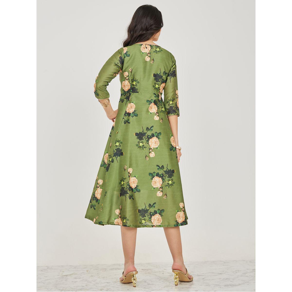 فستان ميدي مطبع بزهور-women-clothing-dresses-image-4