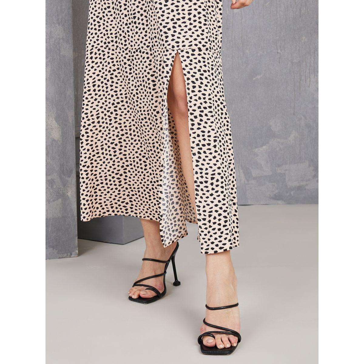 Styli Animal Print Maxi Dress with Flounce Sleeve-women-clothing-dresses-image-4