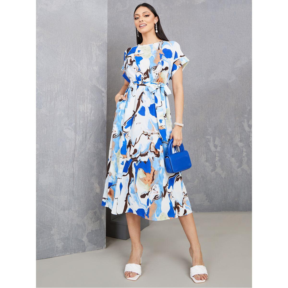 فستان ميدي كاجوال برباط خصر-women-clothing-dresses-image-1