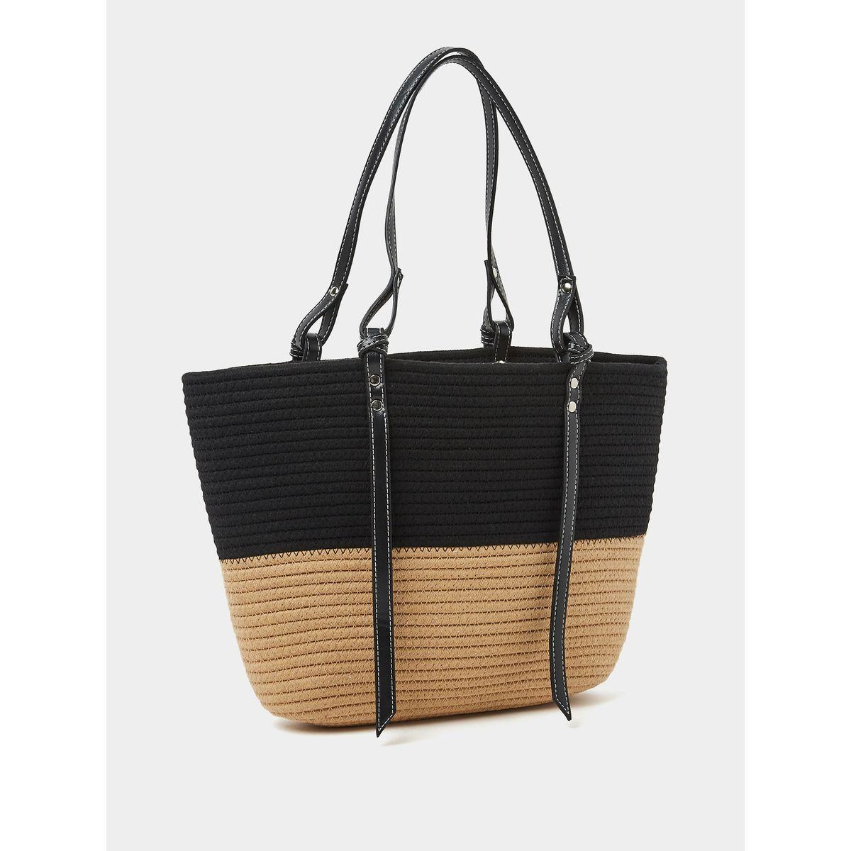 Styli Colorblock Textured Beach Bag-women-bagsandwallets-handbags-image-1