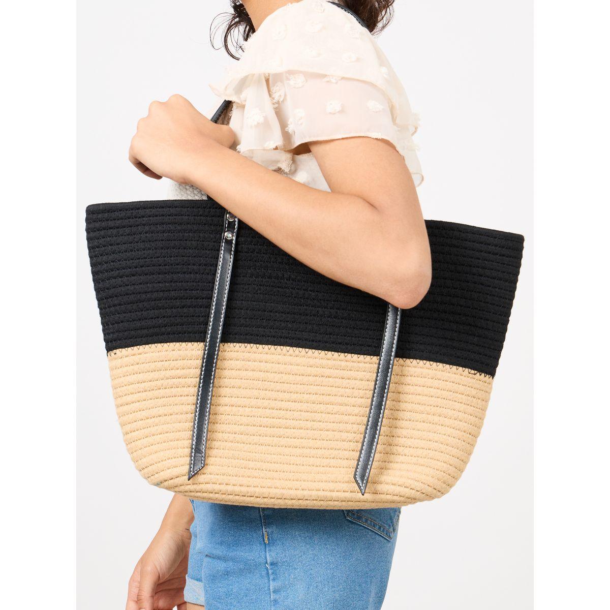 Styli Colorblock Textured Beach Bag-women-bagsandwallets-handbags-image-3