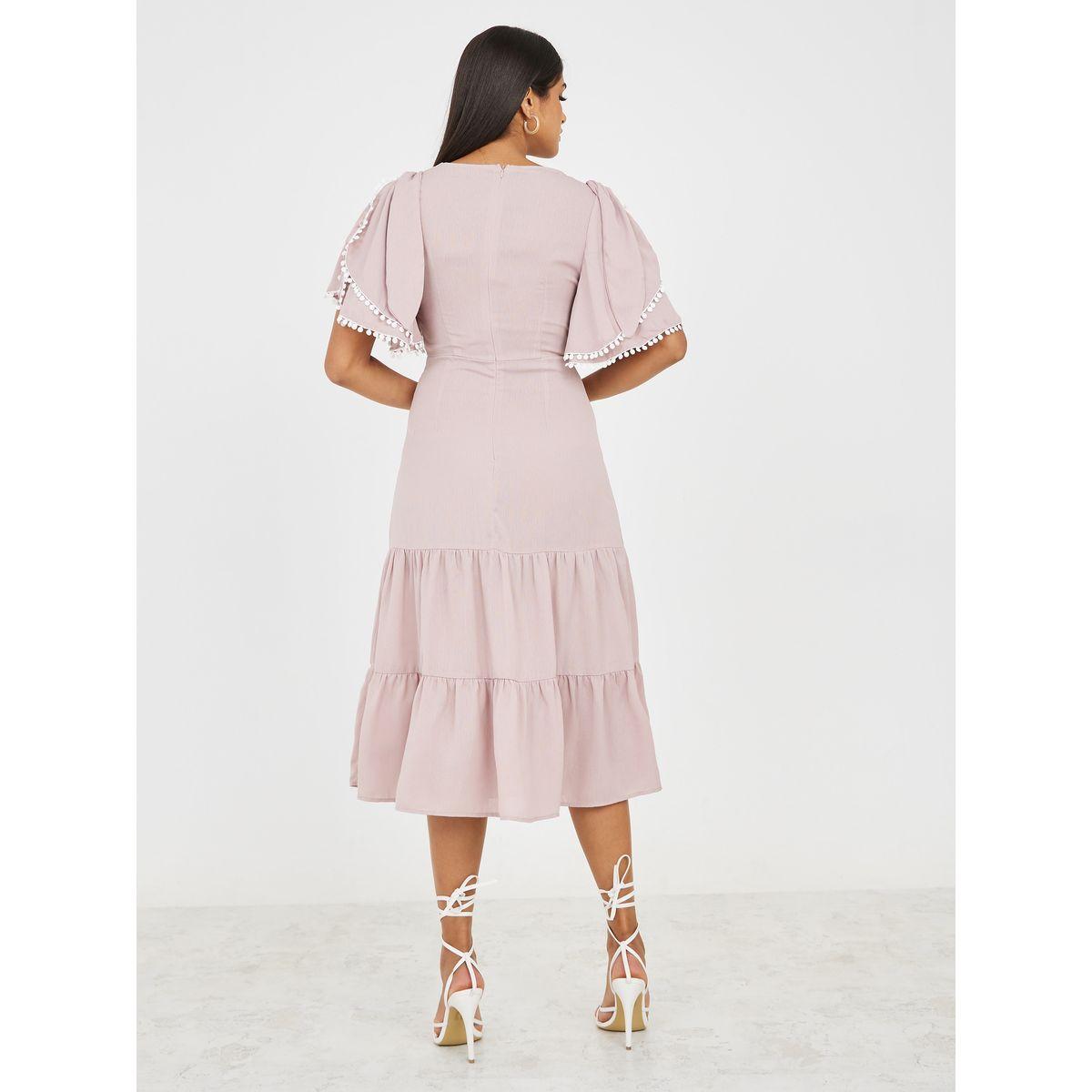 فستان ميدي مزين بكسرات-women-clothing-dresses-image-4