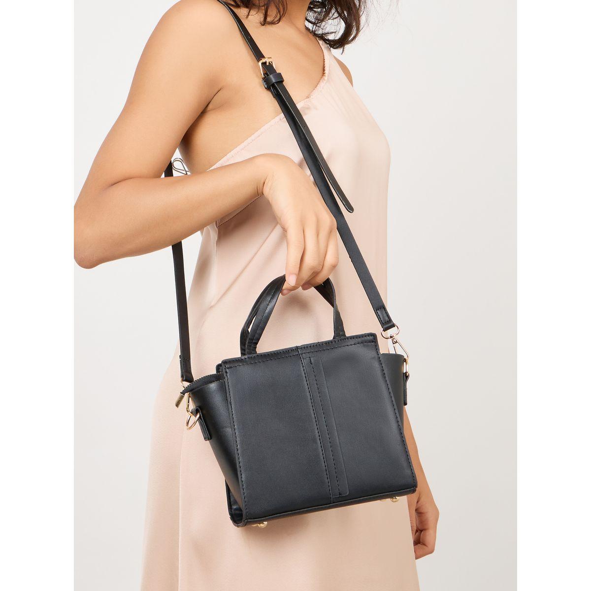 Styli Solid Handbag with Detachable Strap-women-bagsandwallets-handbags-image-3