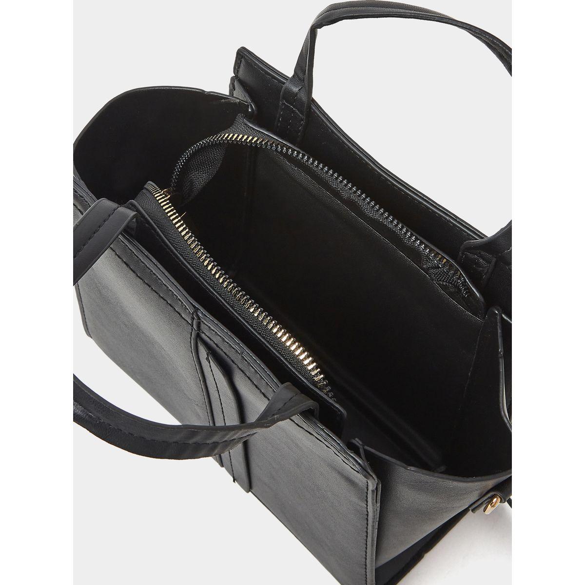 Styli Solid Handbag with Detachable Strap-women-bagsandwallets-handbags-image-4