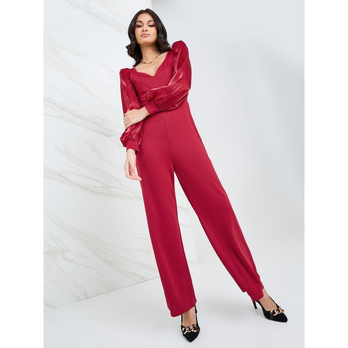 جمبسوت واسع الأرجل باكمام اورجانزا-women-clothing-jumpsuits-image-1
