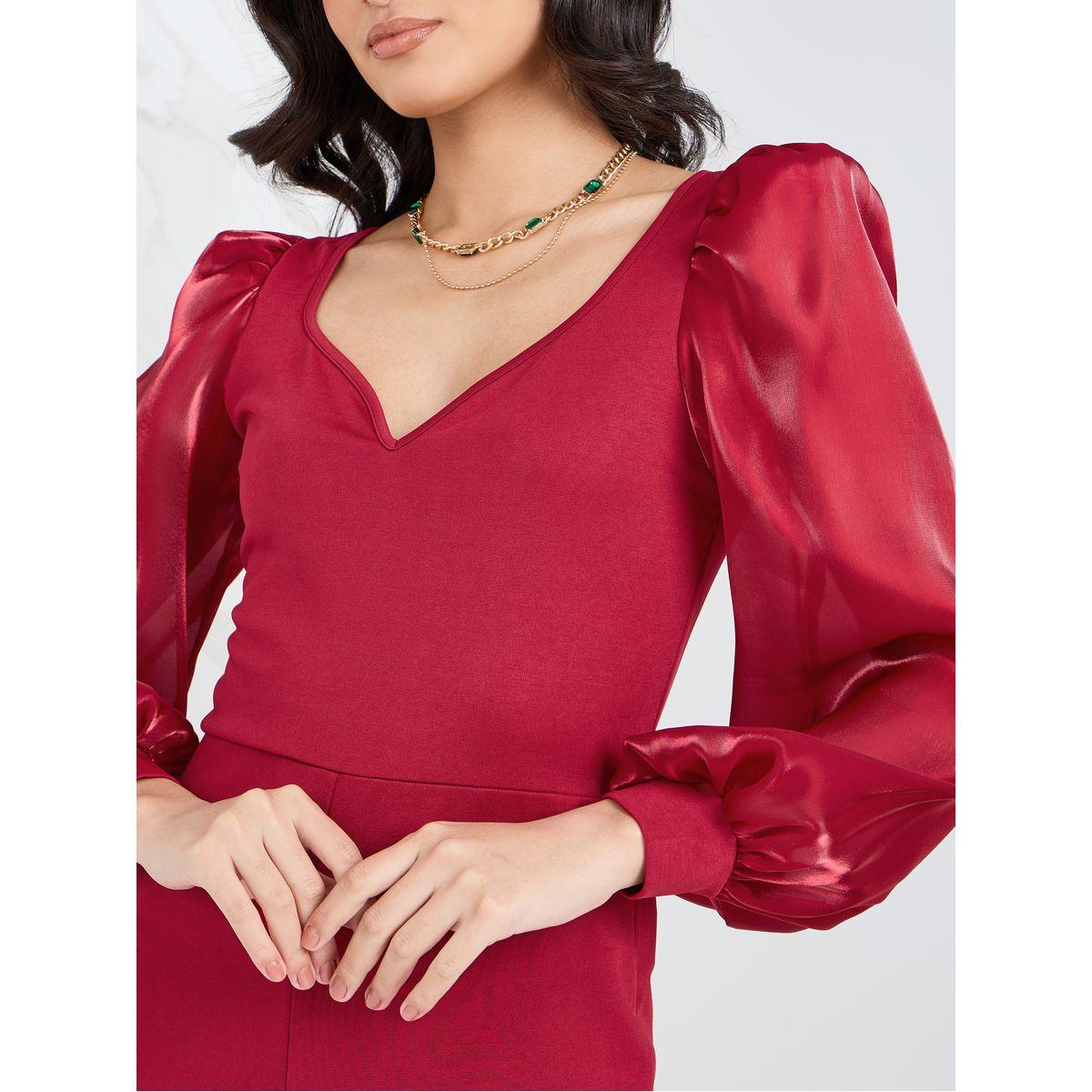 Styli Organza Sleeve Wide Leg Jumpsuit-women-clothing-jumpsuits-image-3