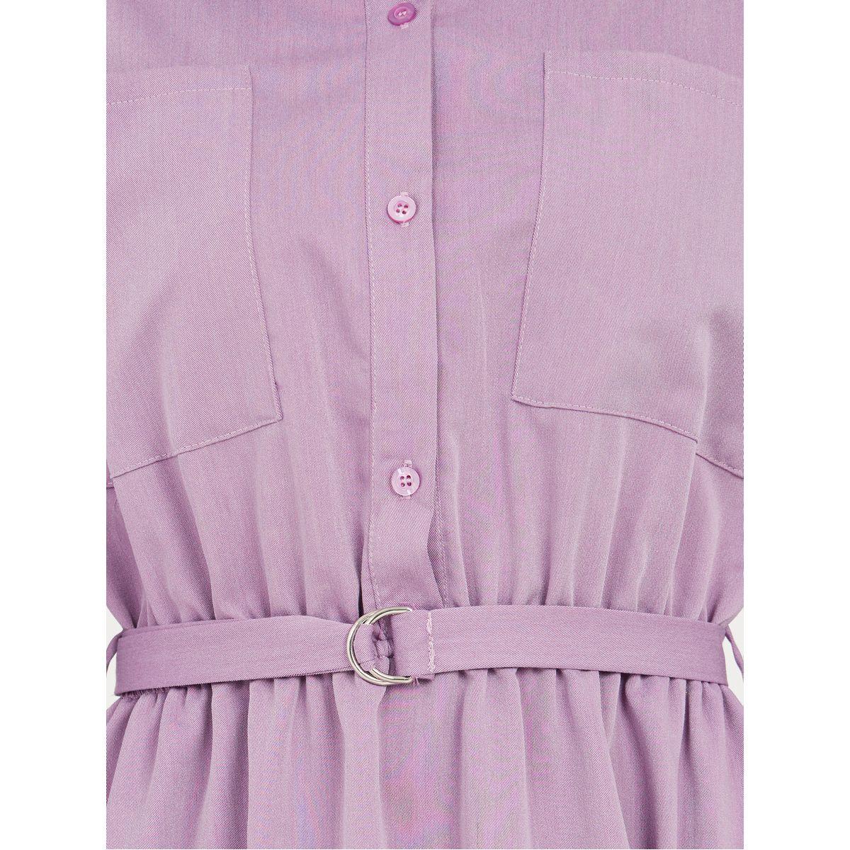 Styli Roll-Up Sleeve Belted Shirt Maxi Dress-women-clothing-dresses-image-4